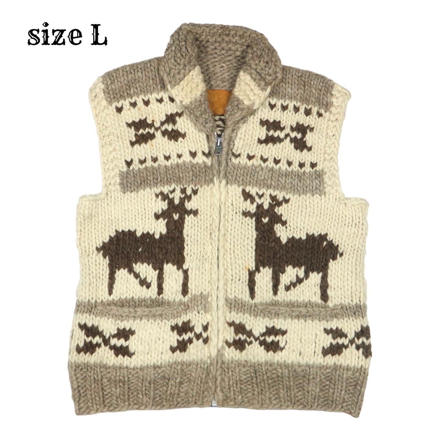 Flyer Hooks Heavy Wool Cowichan Vest Size L