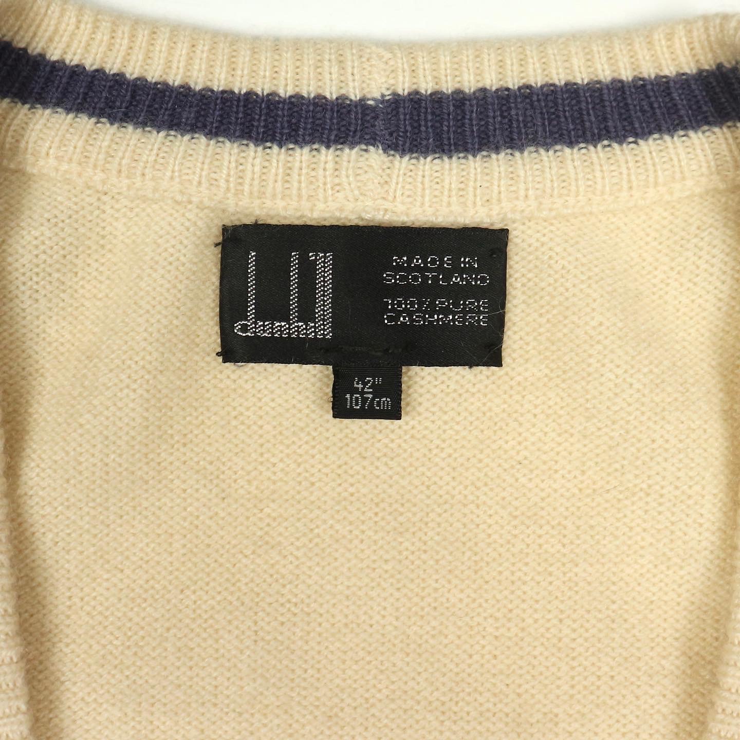 Dunhill Premium Cashmere Cardigan Vest Size L