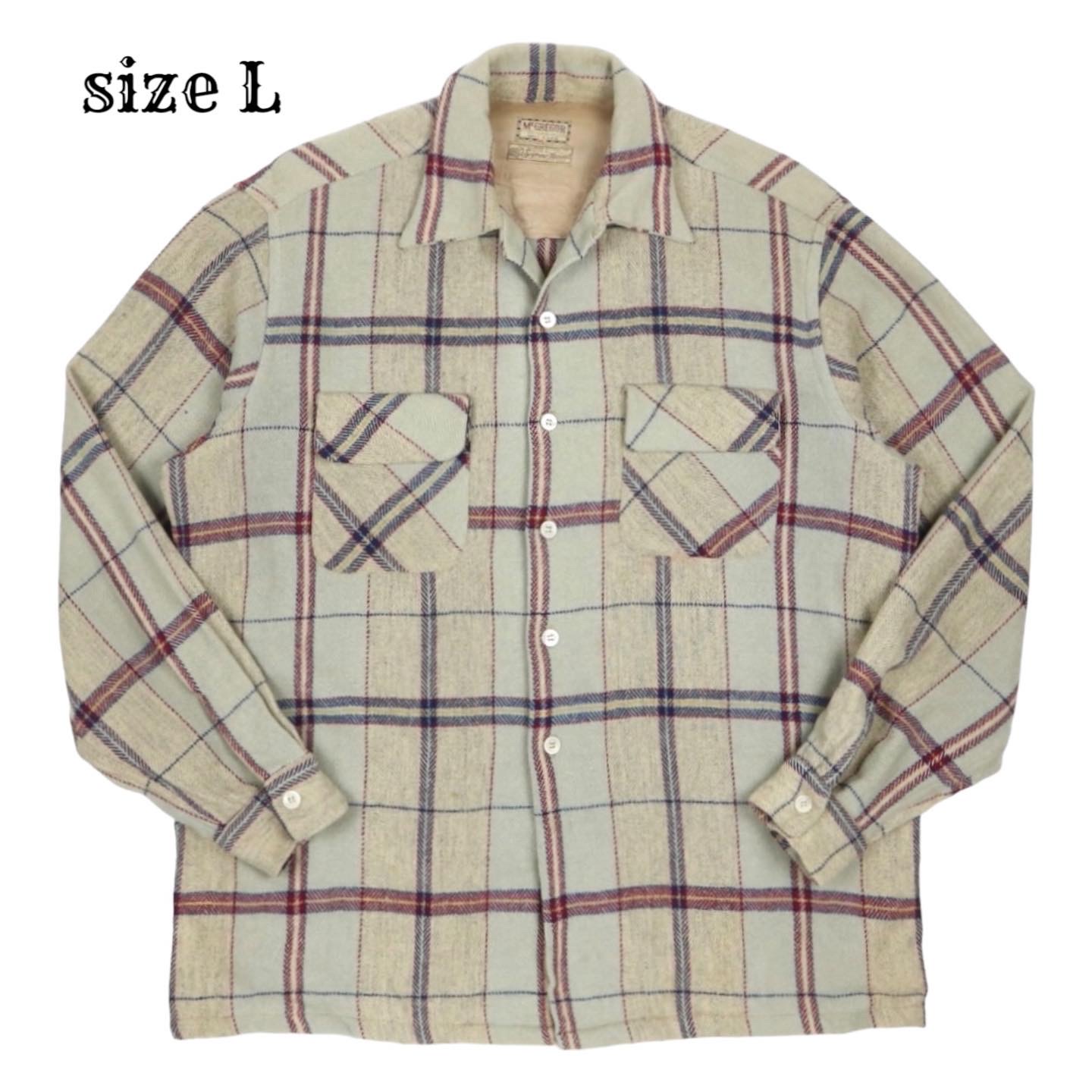 Vintage 50s McGregor Seymour Wool Shirt Size L