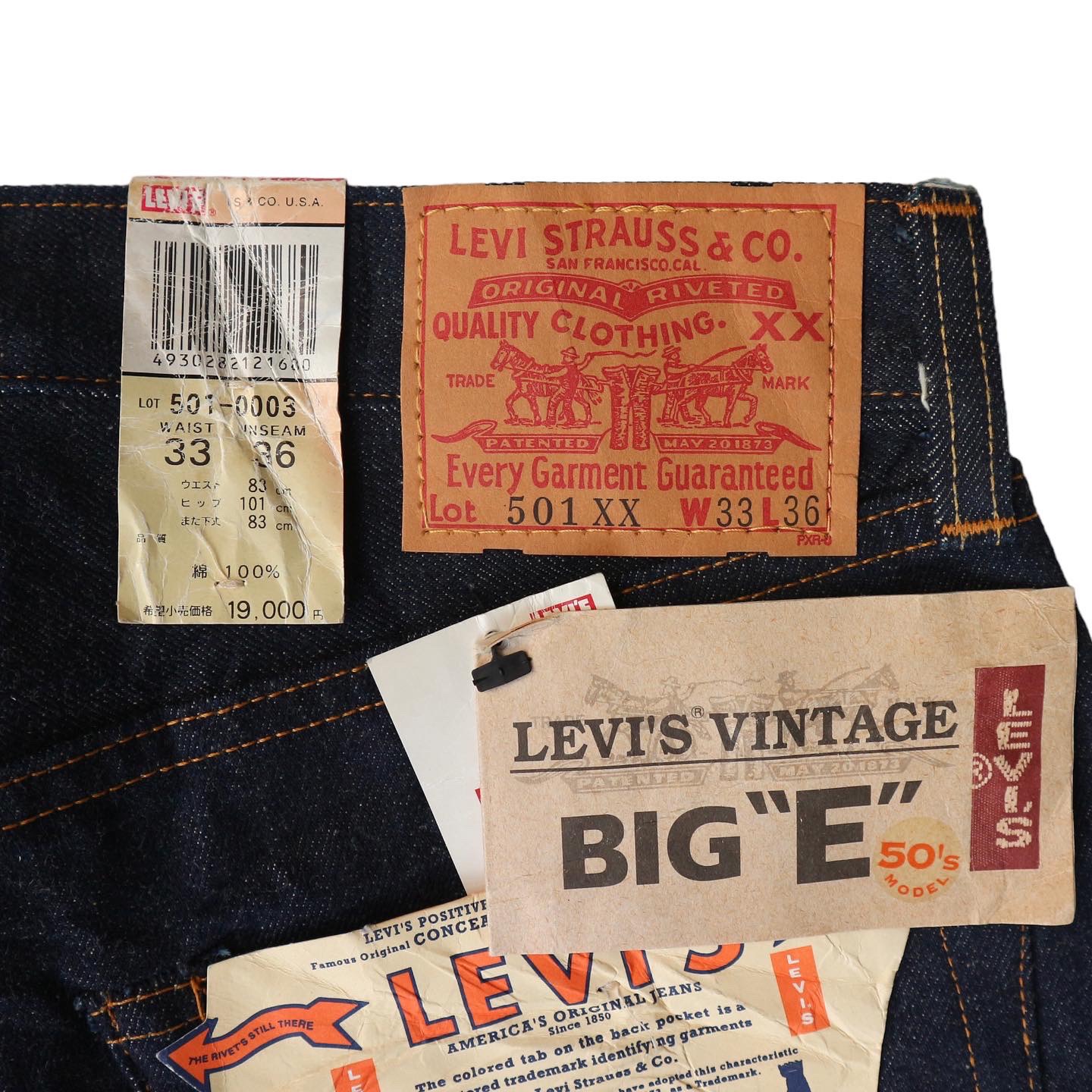 LEVI’S VINTAGE CLOTHING Lot 501XX 1955 Selvedge Denim Jeans Size 33