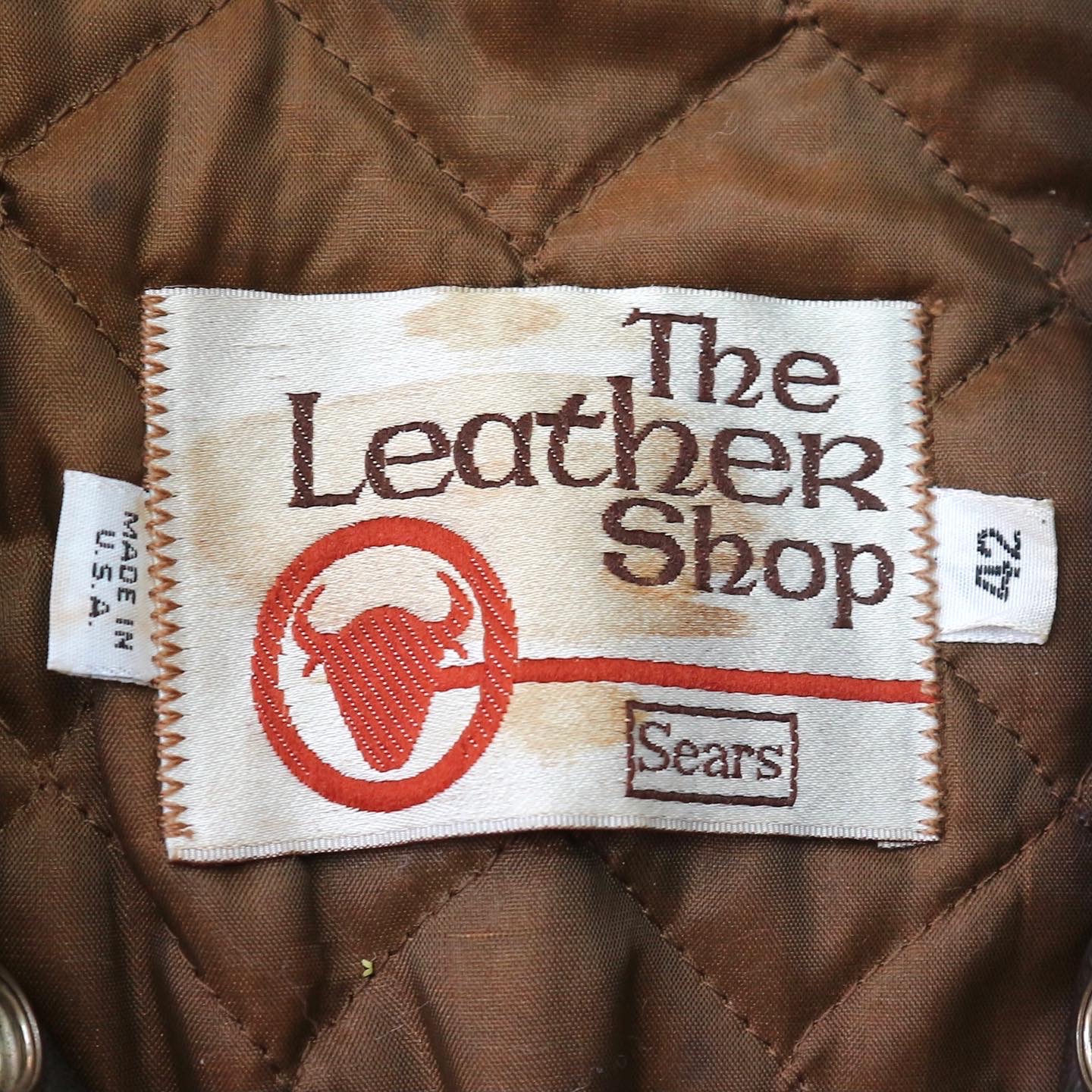 Sears Leather Bomber Jacket Size L