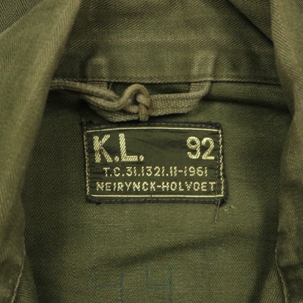 Vintage 60s Dutch Army HBT Shirt Size S
