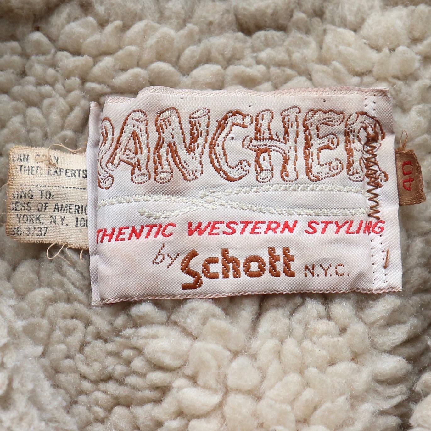 Schott Sherpa Lined Western Style Jacket Size L