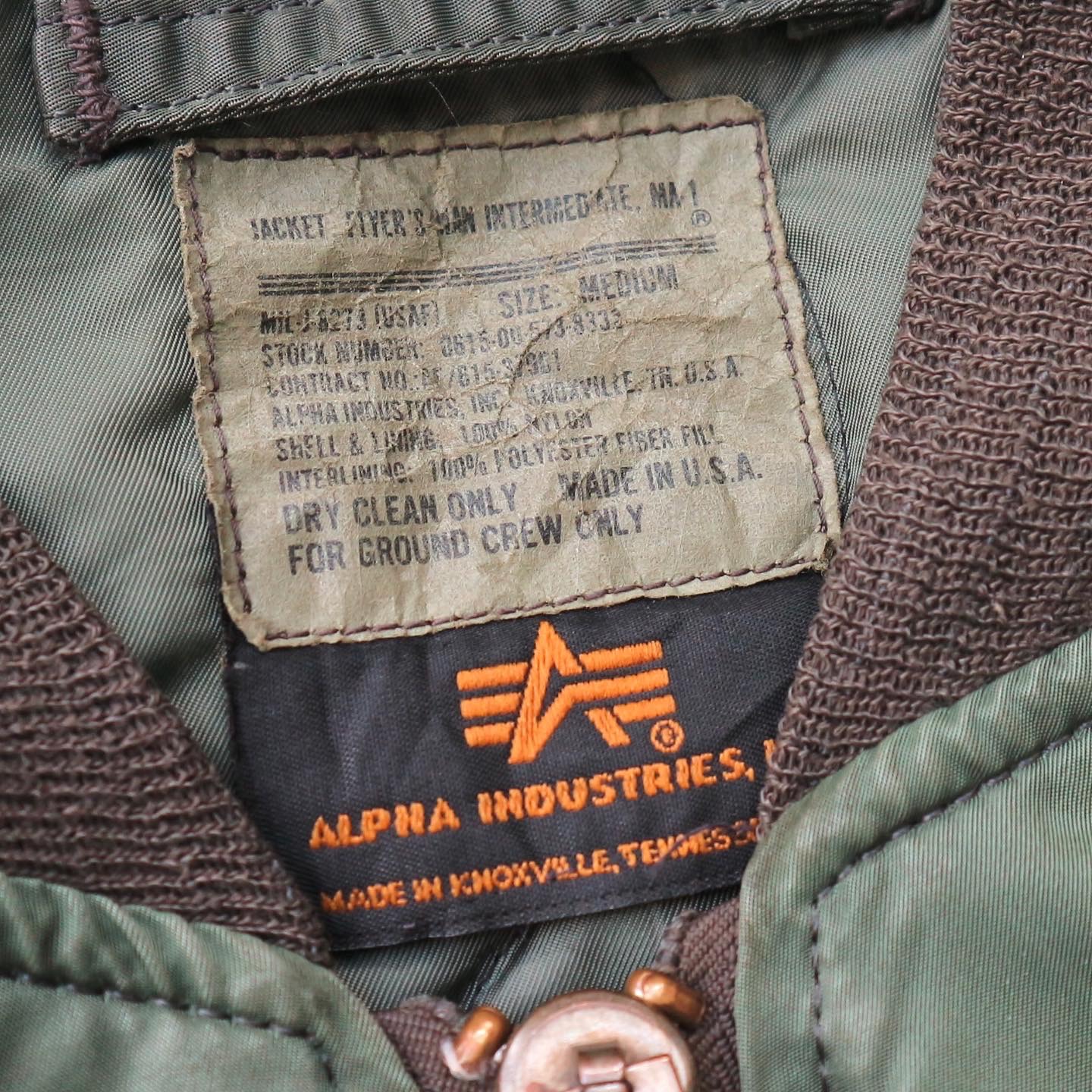 Alpha Industries MA-1 Bomber Jacket Size L