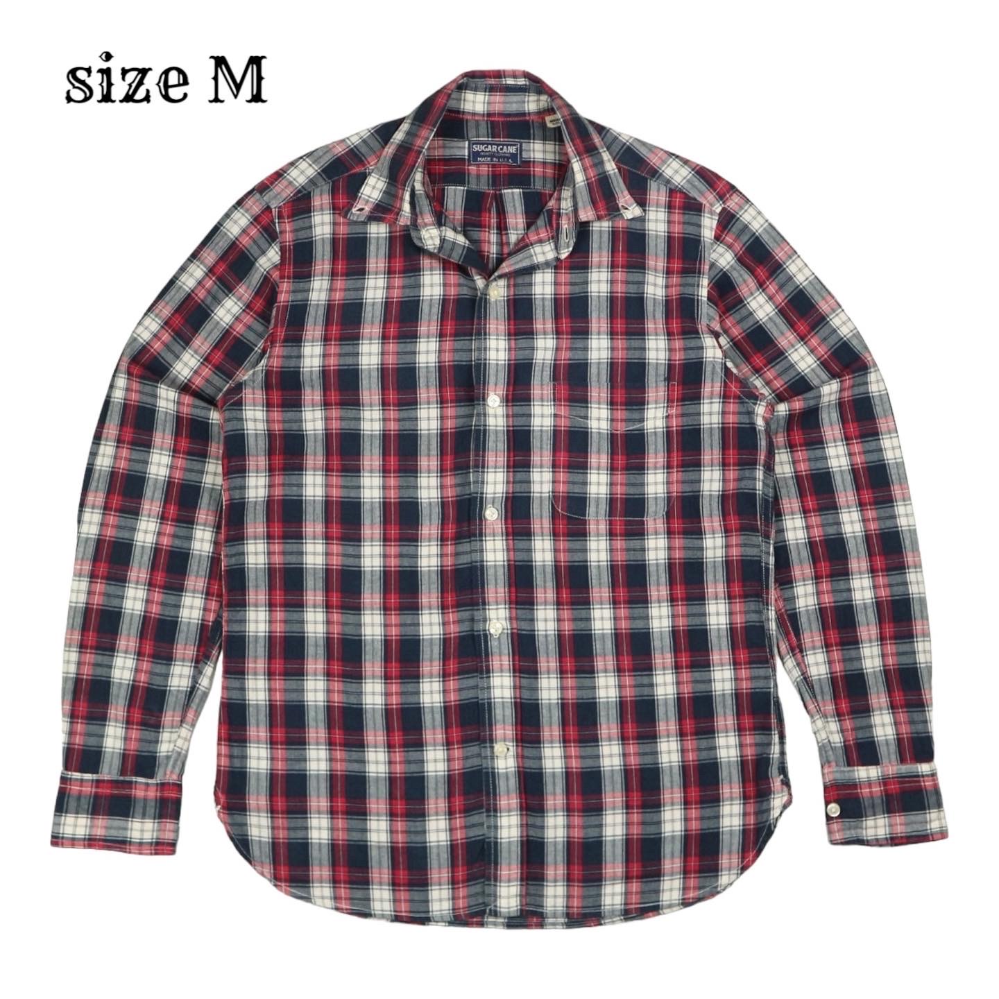 Sugar Cane USA Button Down Shirt Size M