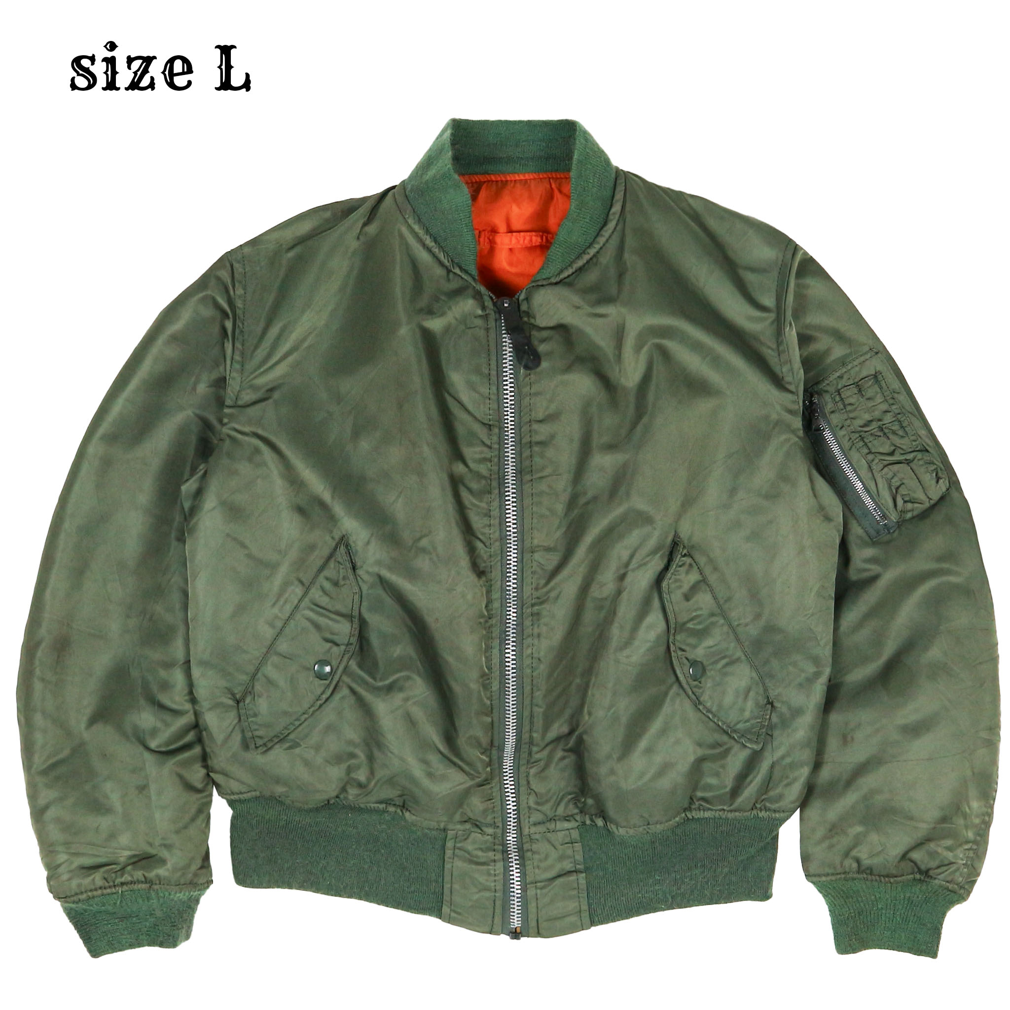 Alpha Industries USA Made MA-1 Bomber Jacket Size L