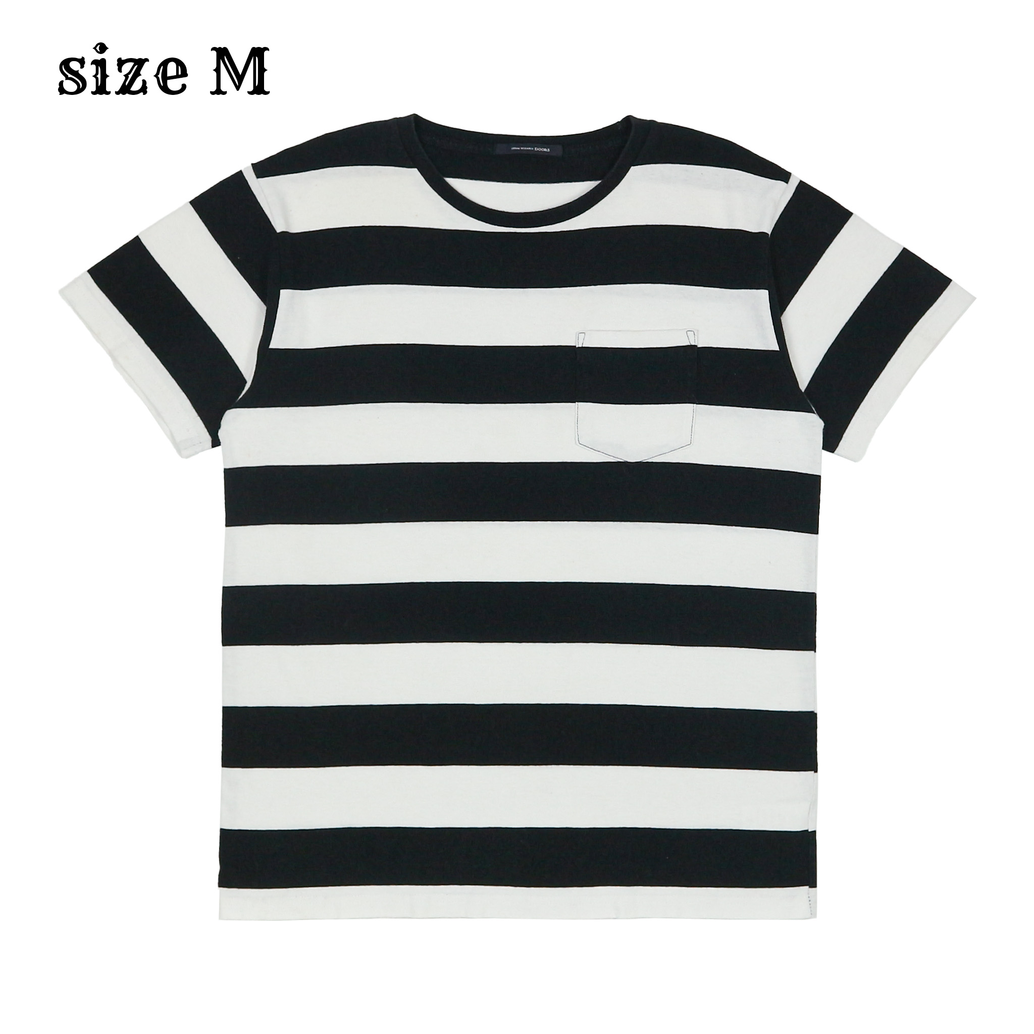 Urban Research Doors Stripe Pocket T-Shirt Size M