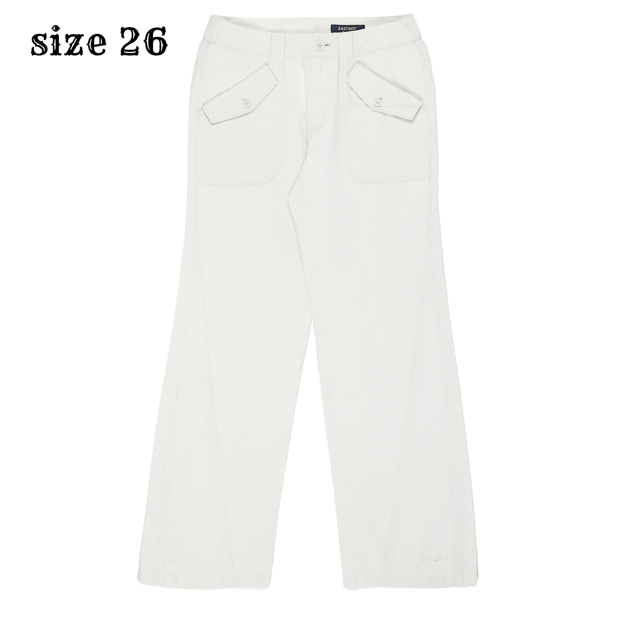Eastboy White Canvas Bootcut Pants Size 26