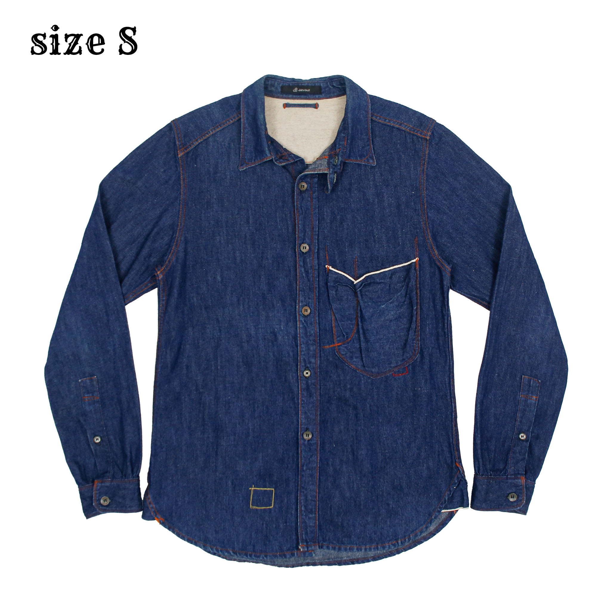 Johnbull Made in JP Selvedge Denim Shirt Size S