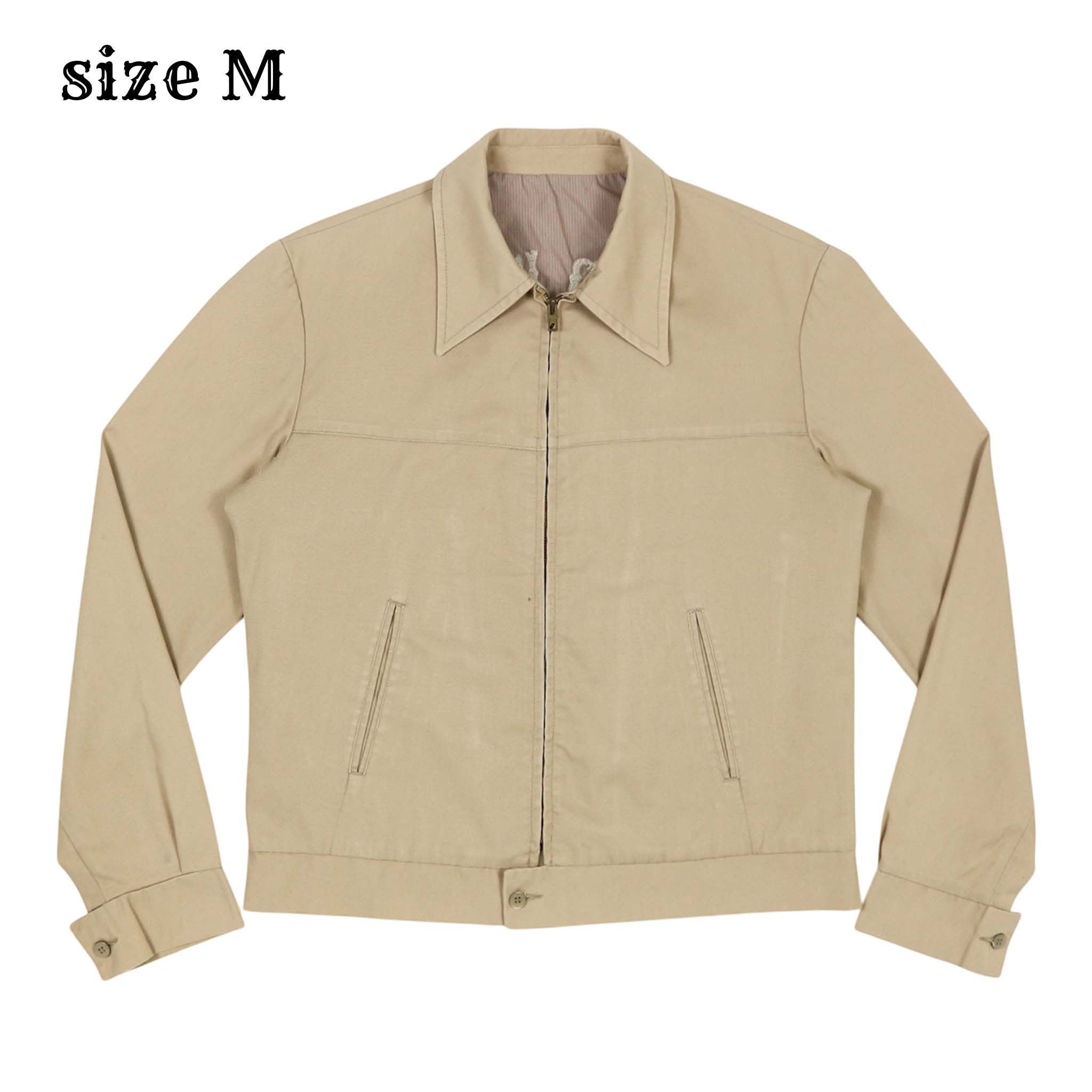 Vintage Tergal Chainstitch Embroidery Jacket Size M