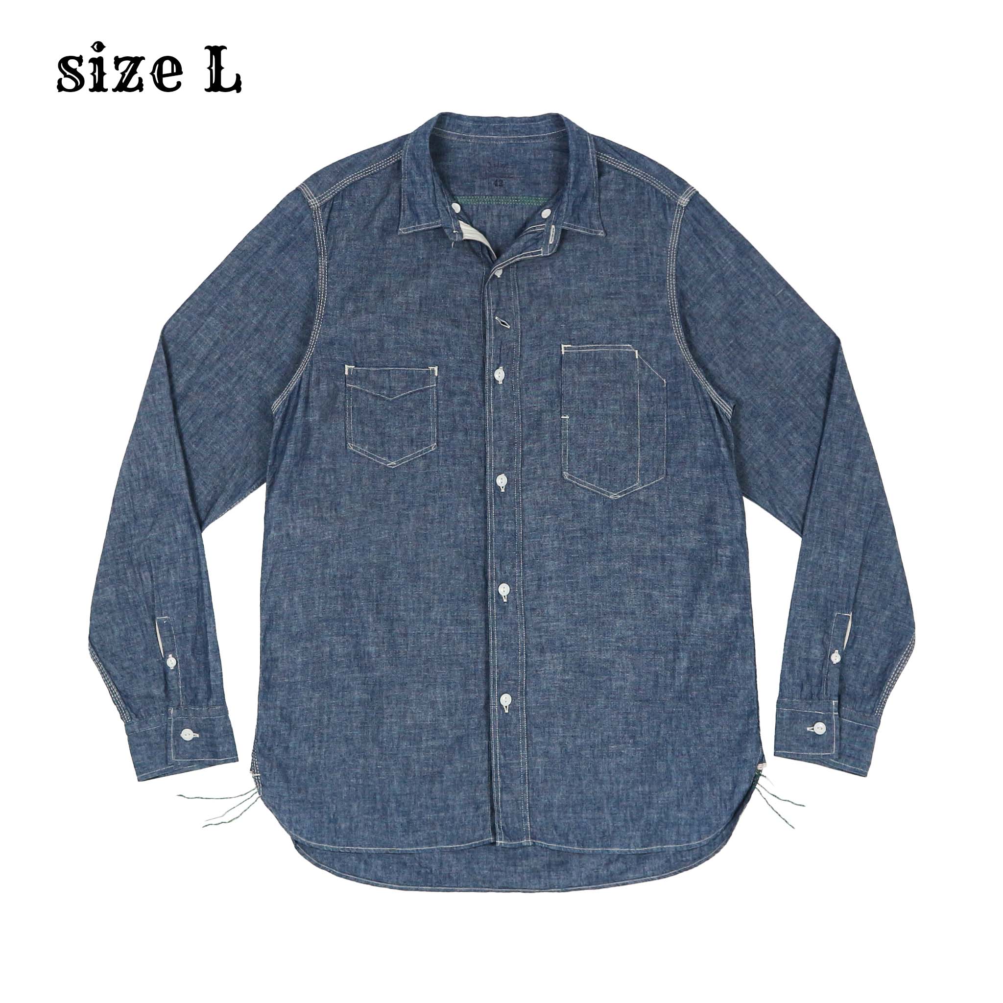 Sunny Sports Made in JP Chambray Work Shirts Size L