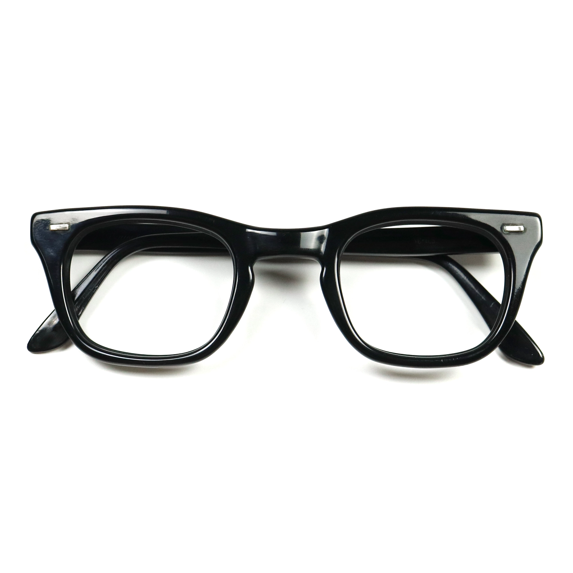 70s U.S. Military Issue Glasses ‘USS’ Frame - Black [46-26]