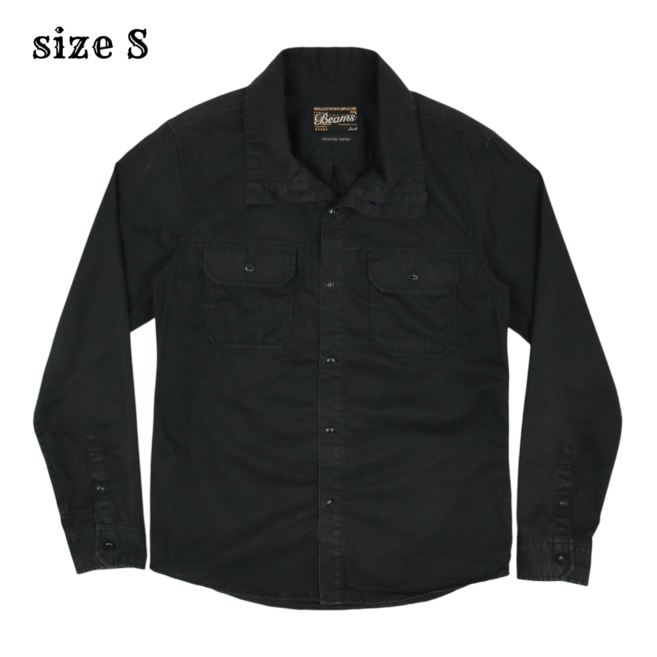 Beams Japan Black Utility Shirt Size S