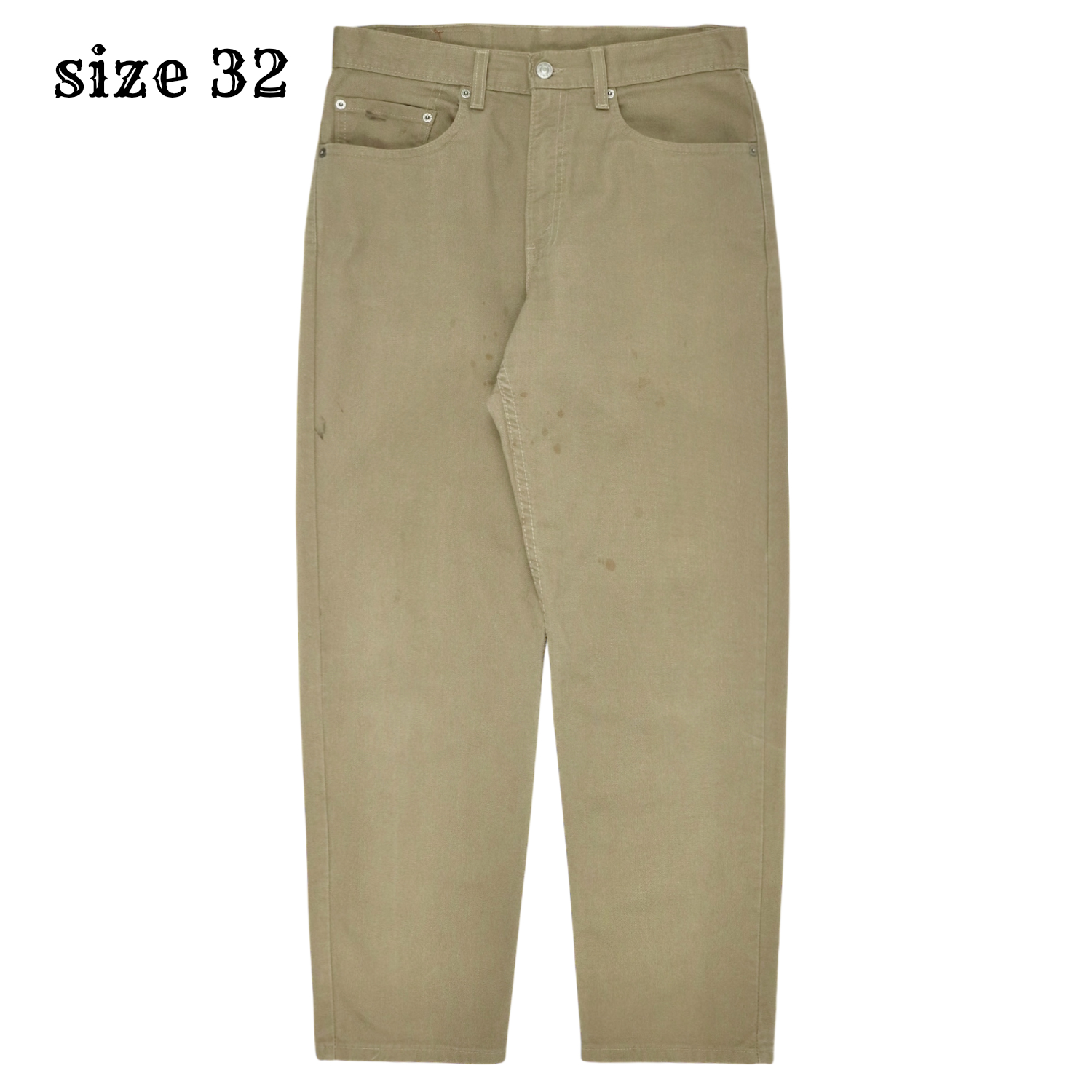 2000s Levi's 550 USA Beige Denim Jeans Size 32