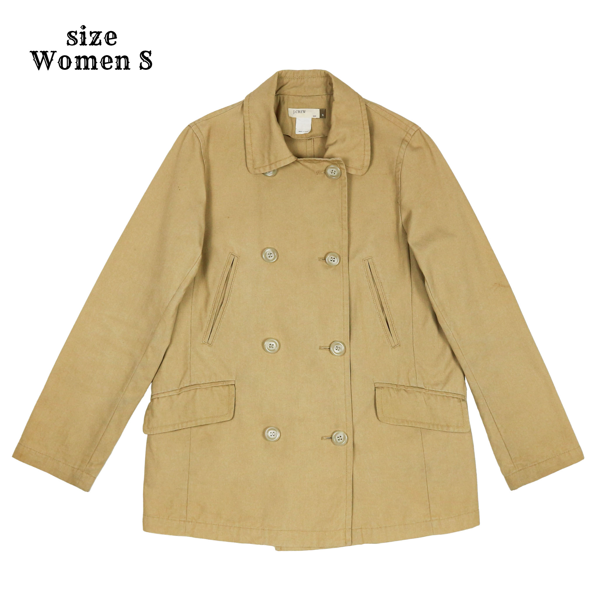J.Crew Brand Canvas Peacoat Women Size S