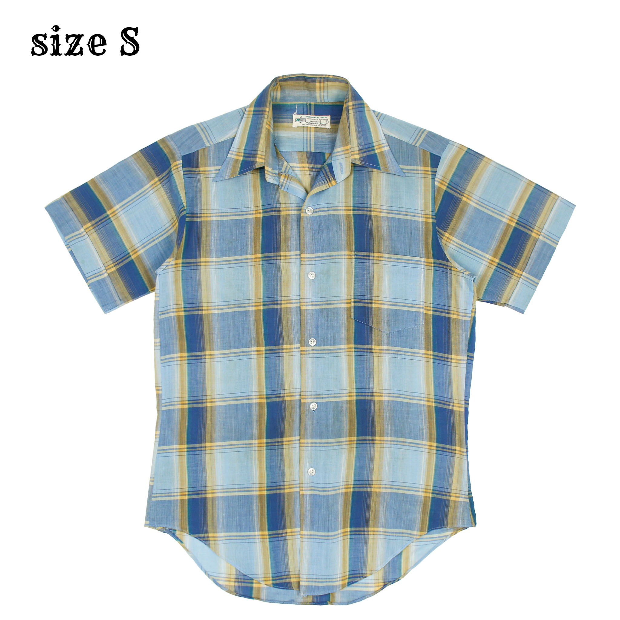 80s KMart Vintage Short-sleeve Plaid Shirt Size S