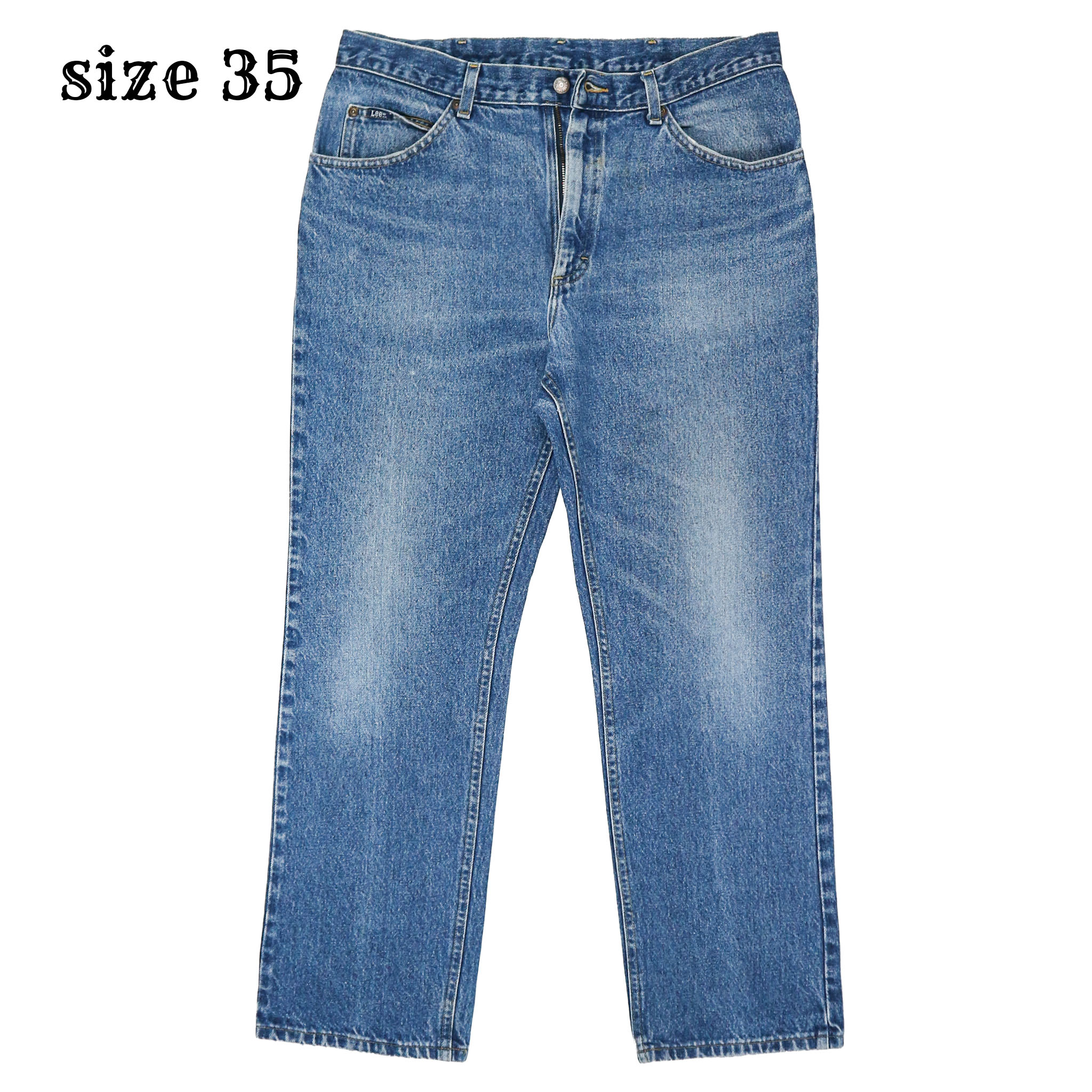 00s Lee Faded Blue Denim Jeans Size 35