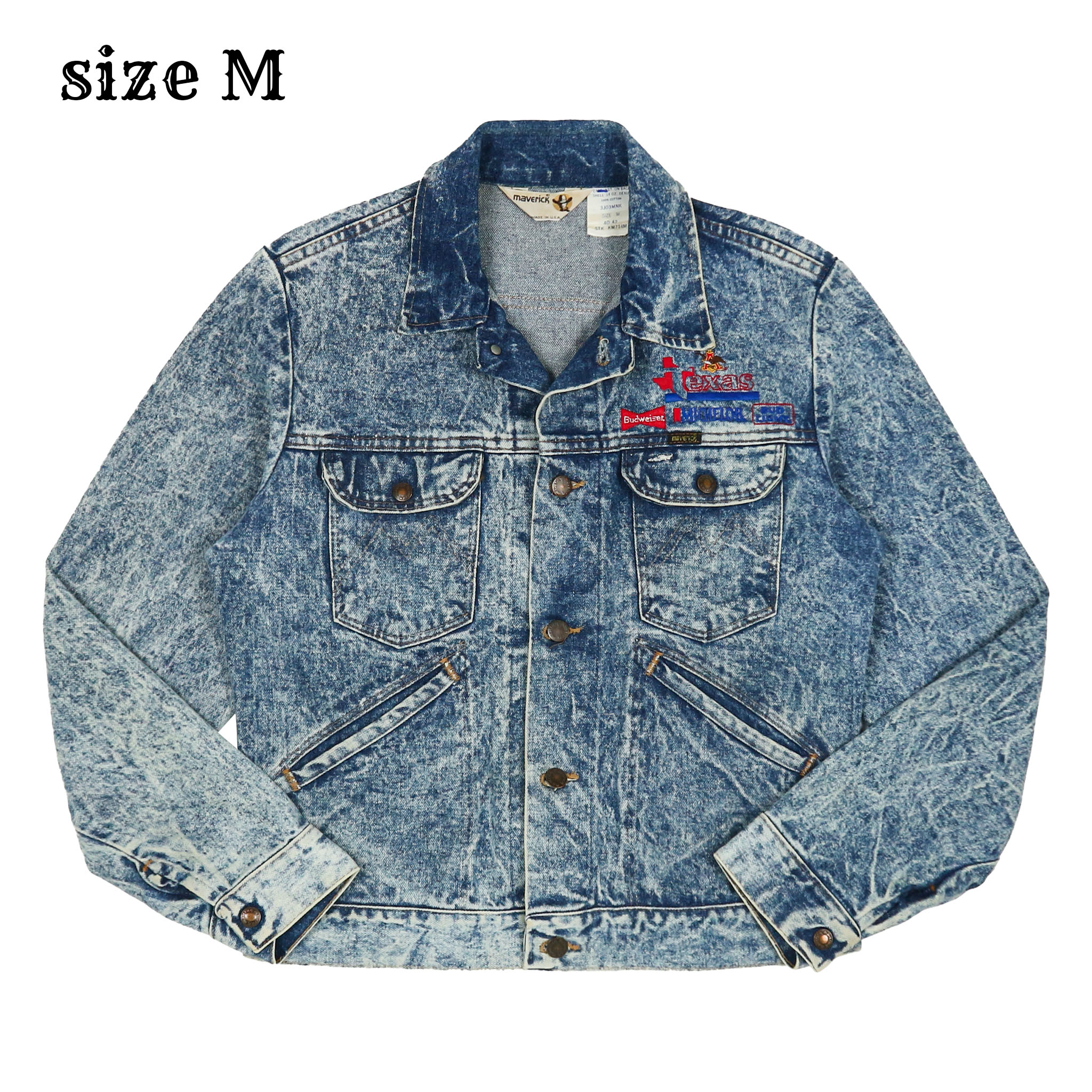 Vintage 80s Maverick USA Denim Jacket Size M