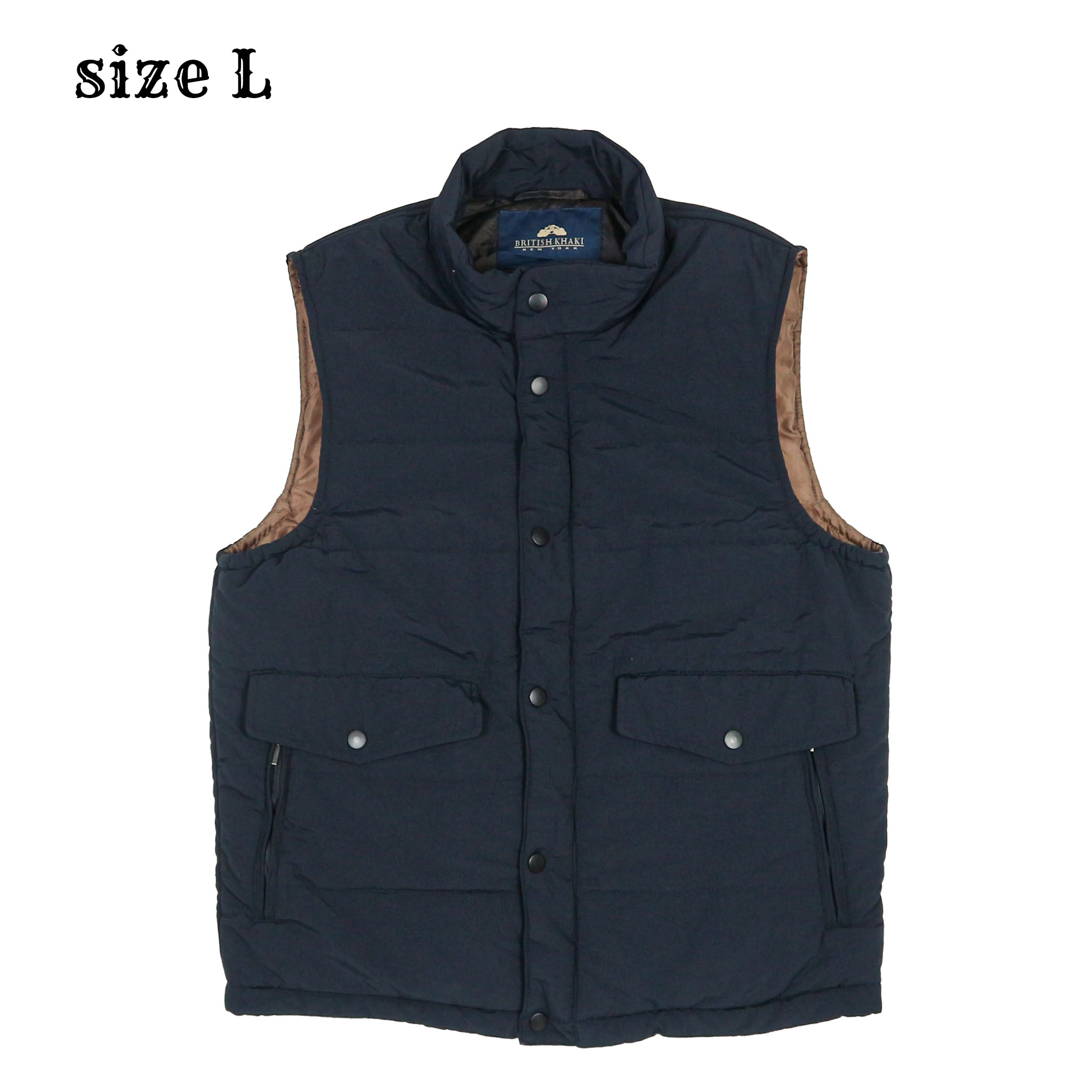 British Khaki Classic Nylon Down Vest Size L