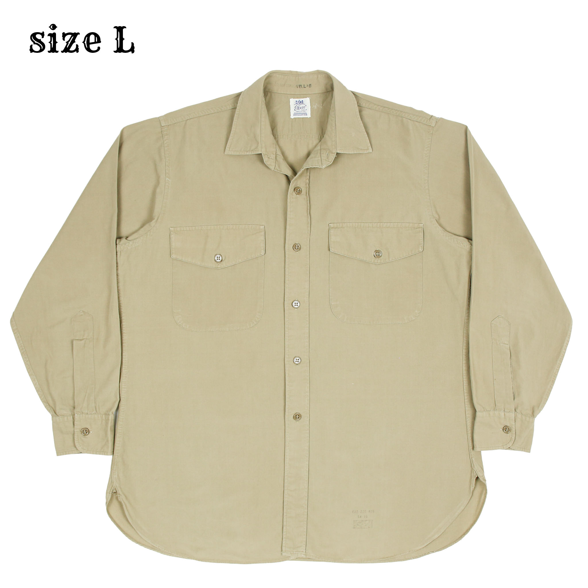 60s Vintage Elbeco Work Uniform Shirt Size L