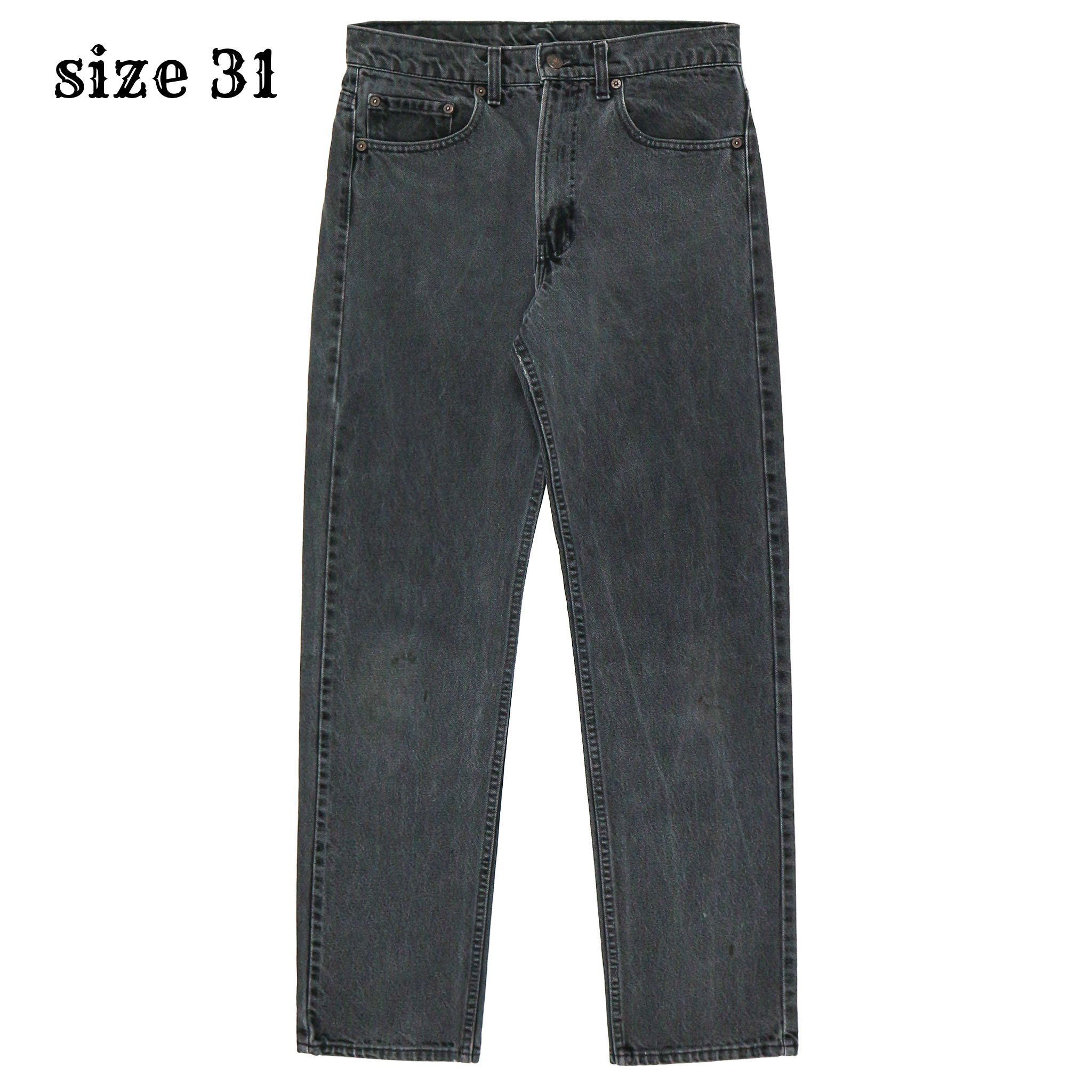 90s Levi's 505 Faded Black Denim Jeans Size 31