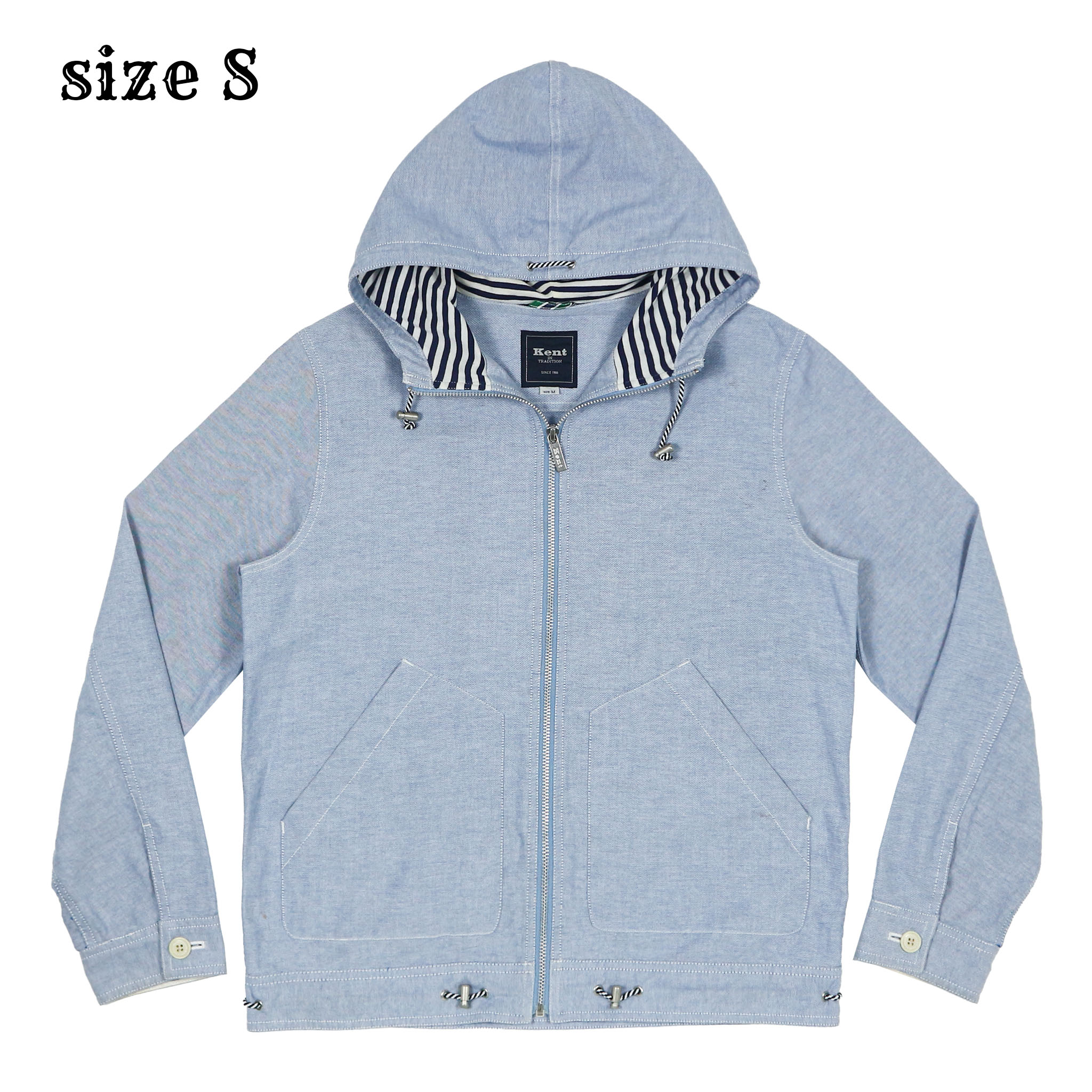 Kent Brand Chambray Hooded Jacket Size S