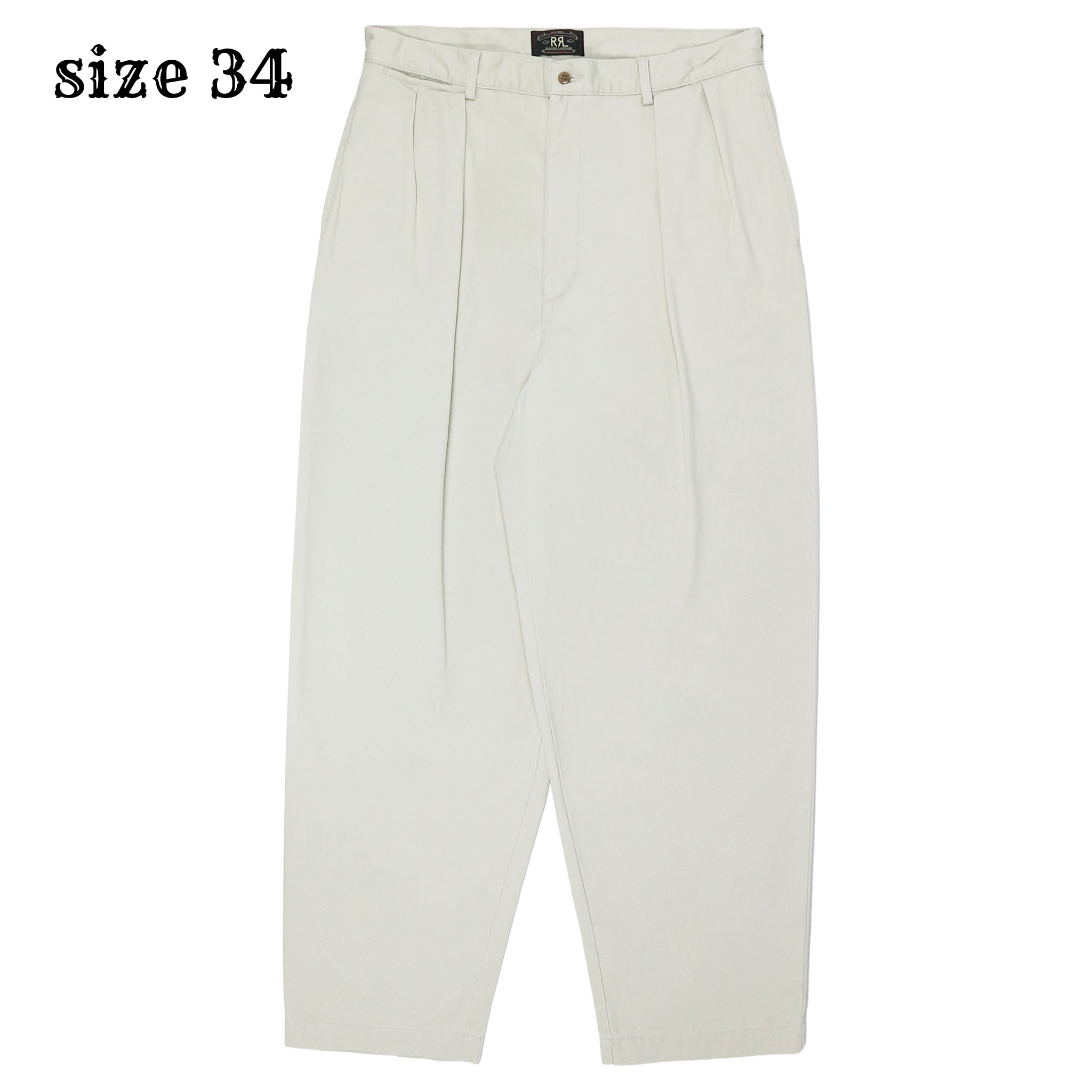 Double RL RRL USA Made Pleated Trousers Size 34