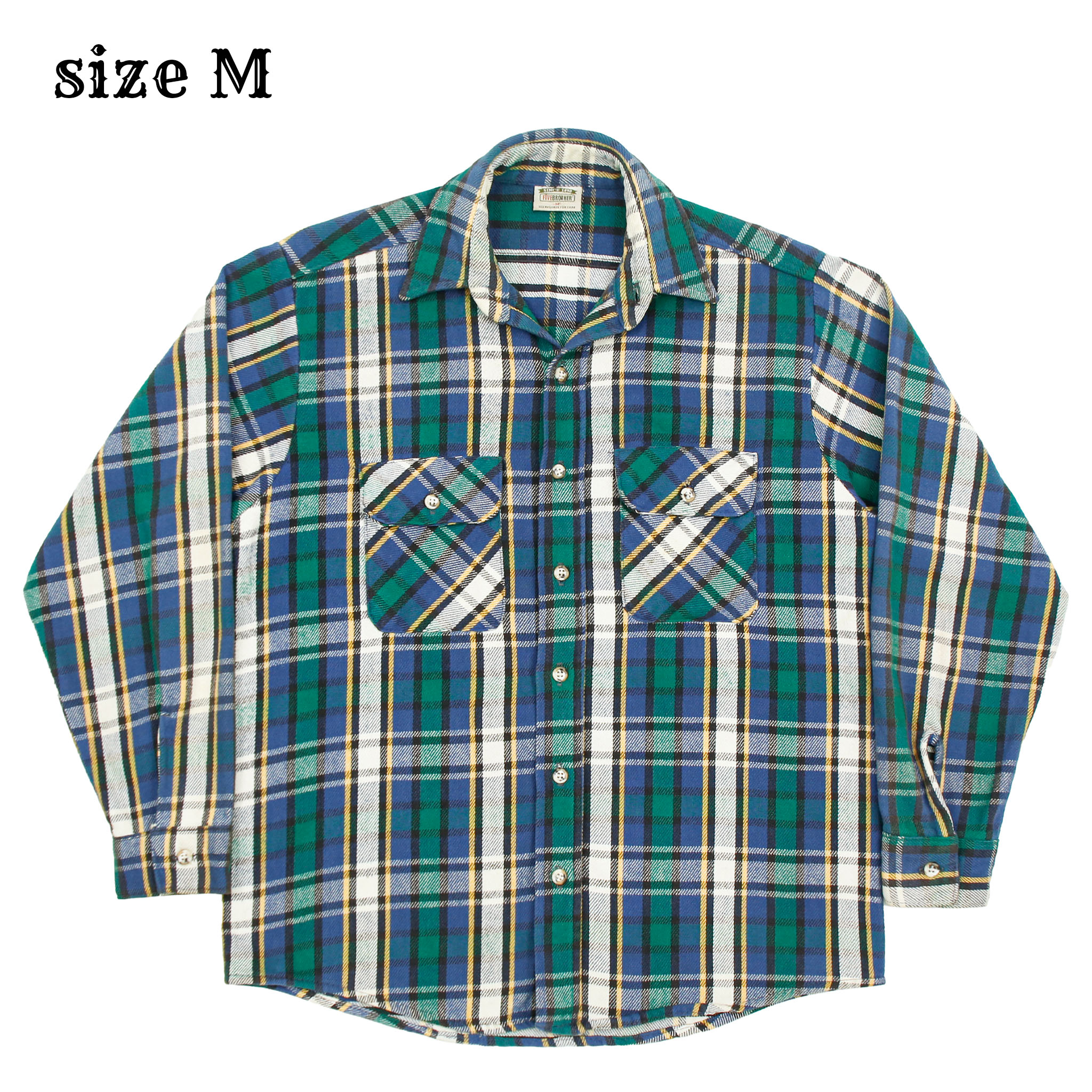 Vintage Five Brother USA Heavy Flannel Shirt Size M
