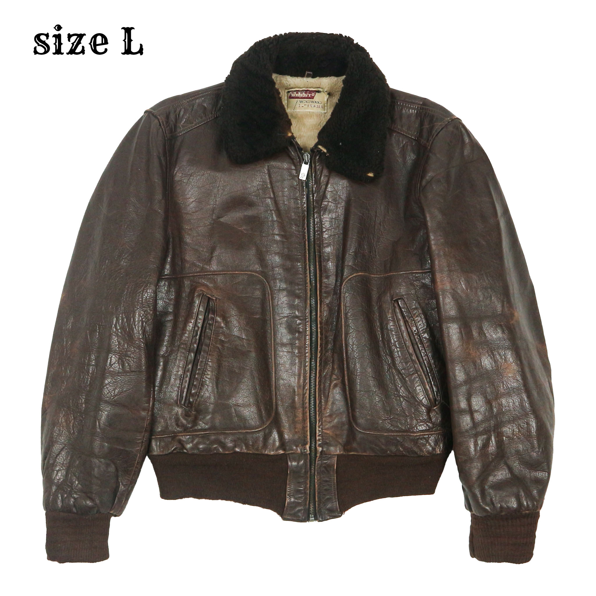 Vintage 60s Brent Windward Leather Jacket Size L