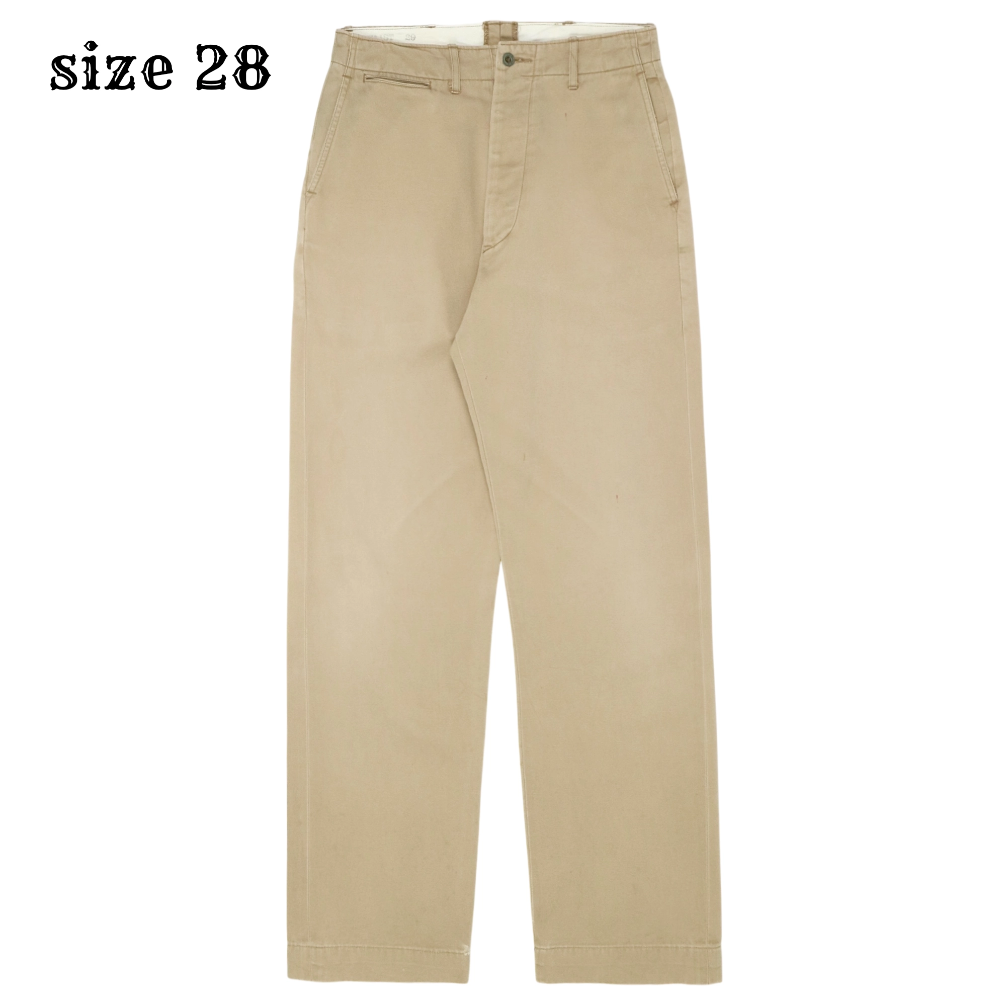 Buzz Rickson’s Military Khaki Trousers Size 28