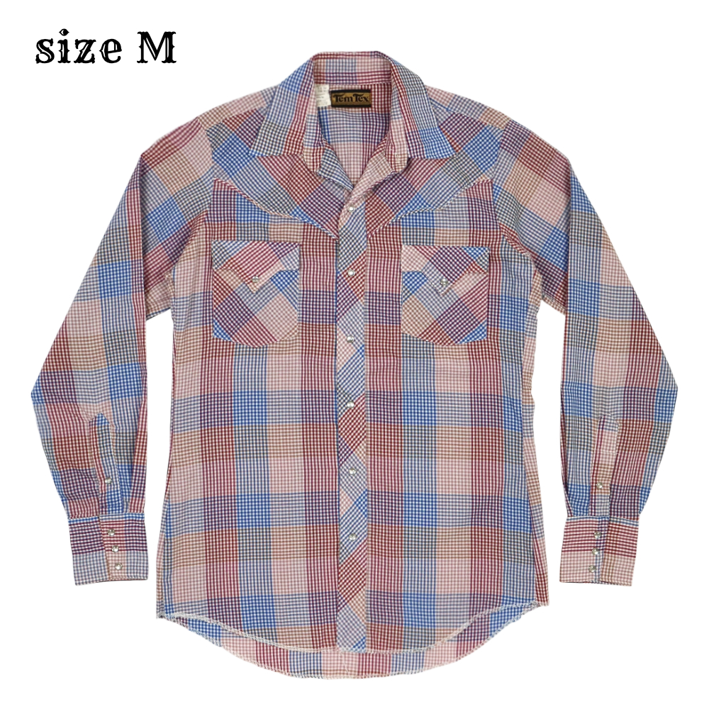 Vintage 70s TemTex USA Western Shirt Size M