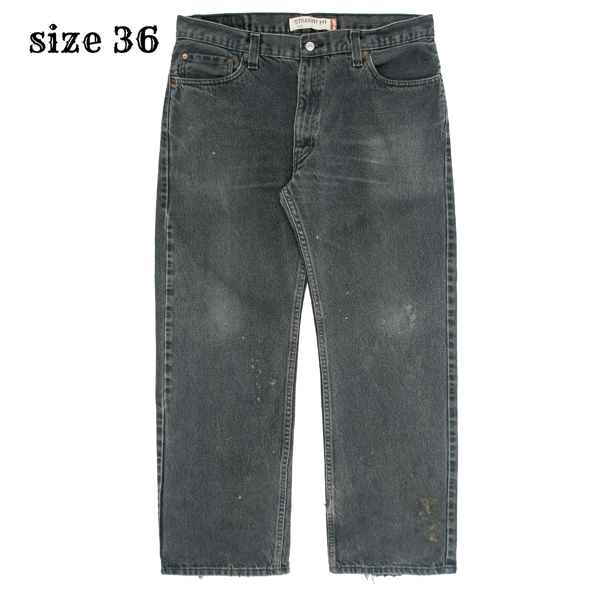 2010s Levi's 505 Black Denim Jeans Size 36