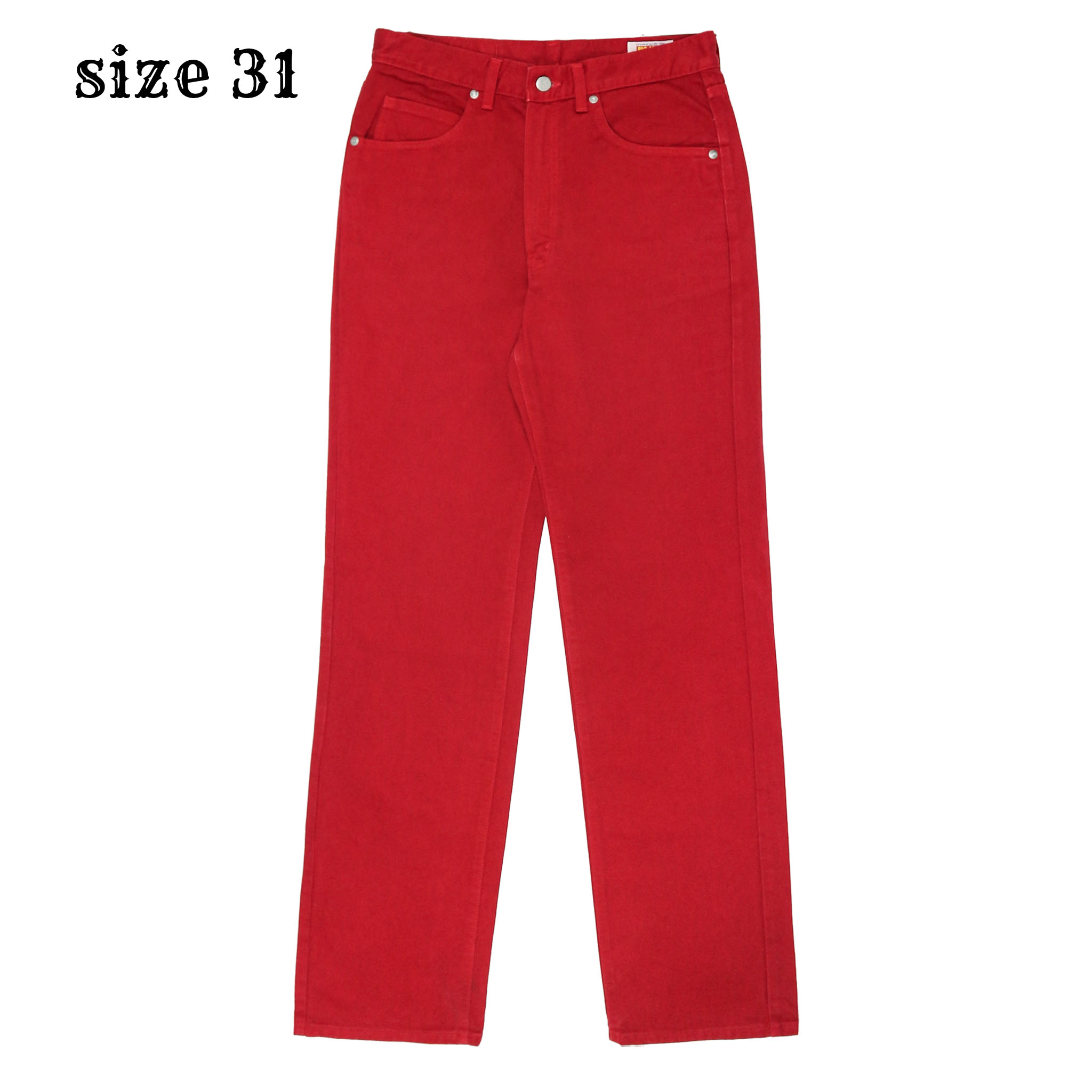 90s Big John Japan Red Denim Jeans Size 31