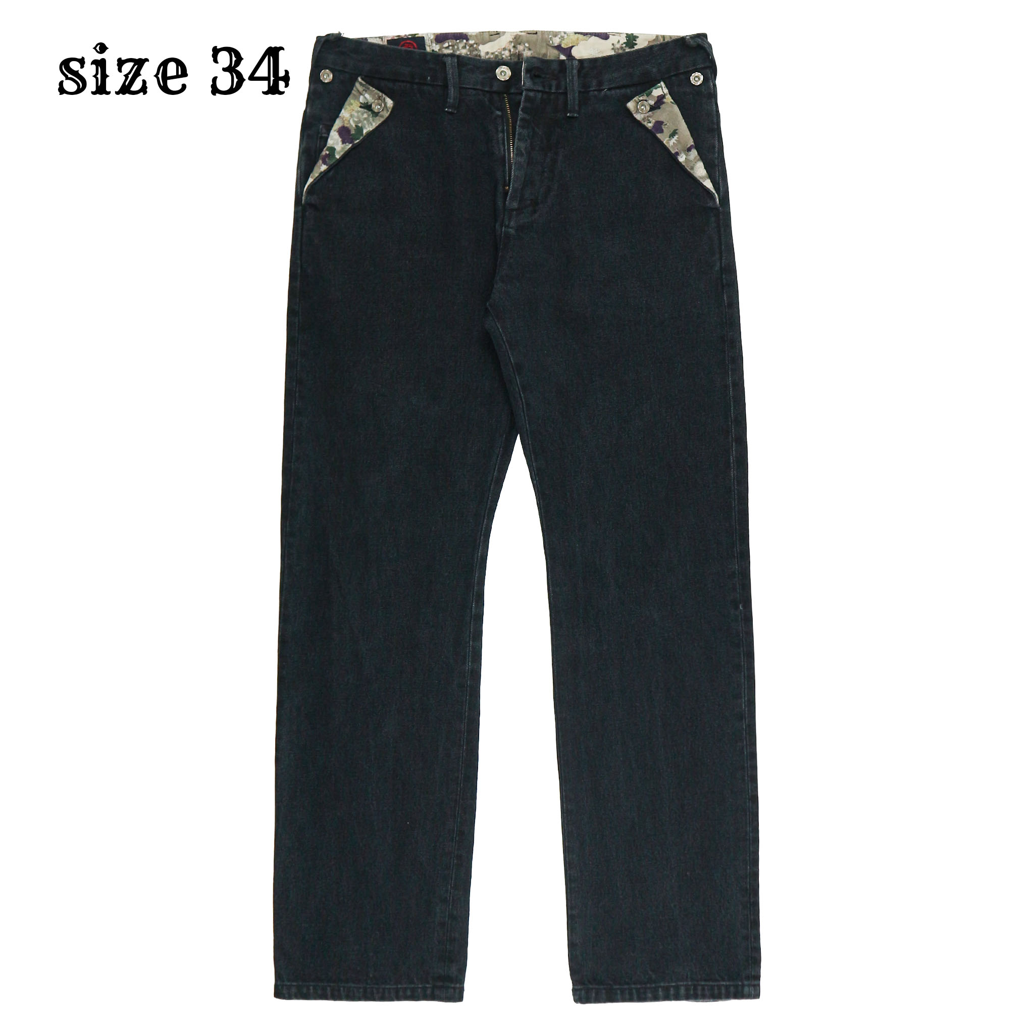 Koromo Japan Black Denim Trousers Size 34