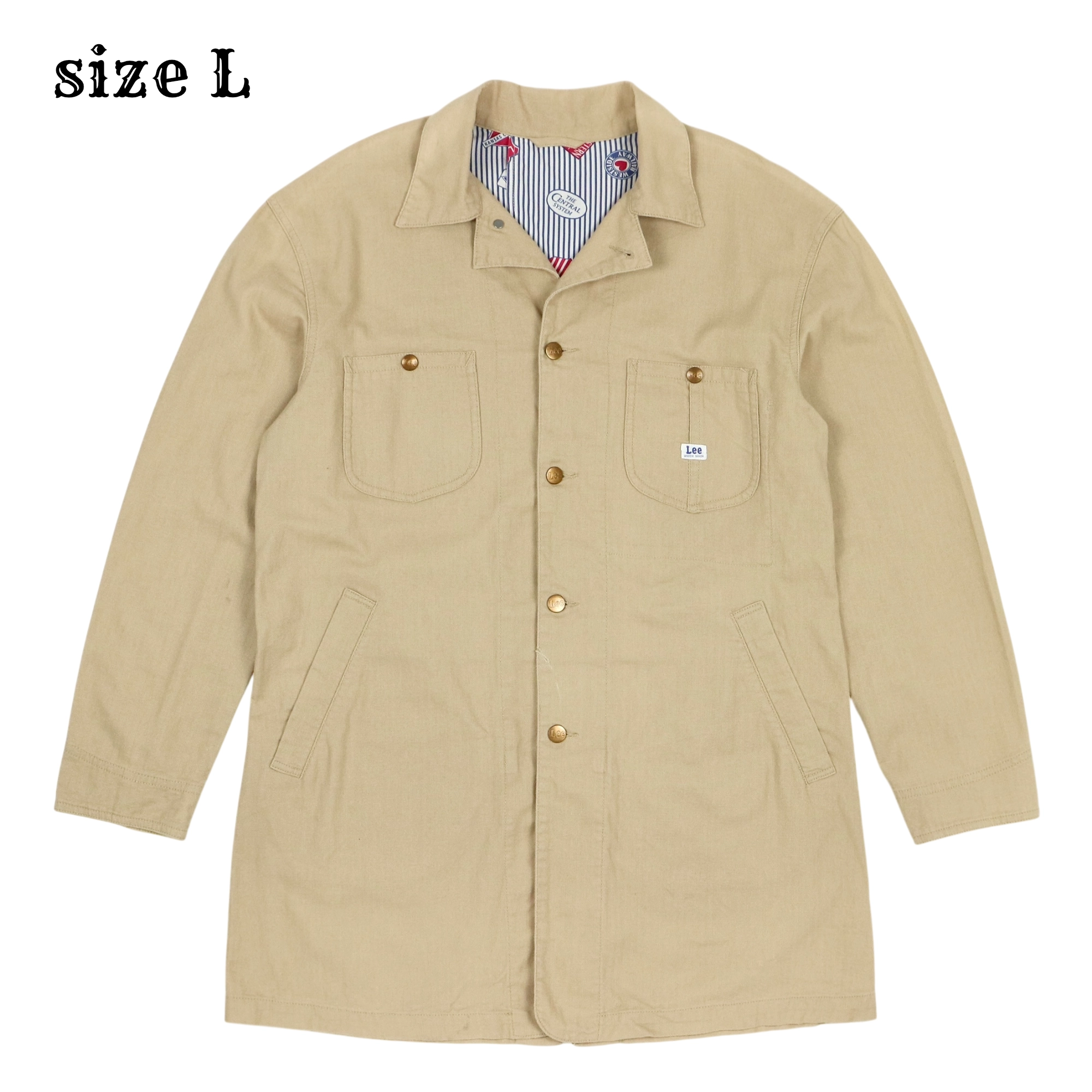 Lee Herringbone Long-tail Work Coat Size L