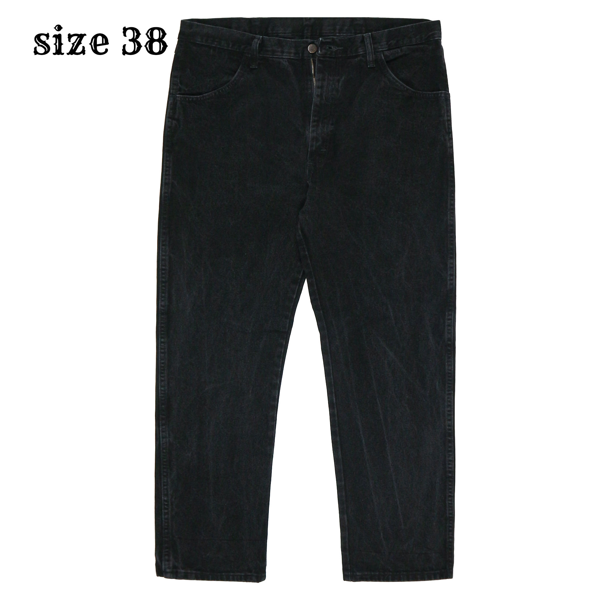 00s Rustler Black Denim Worker Jeans Size 38