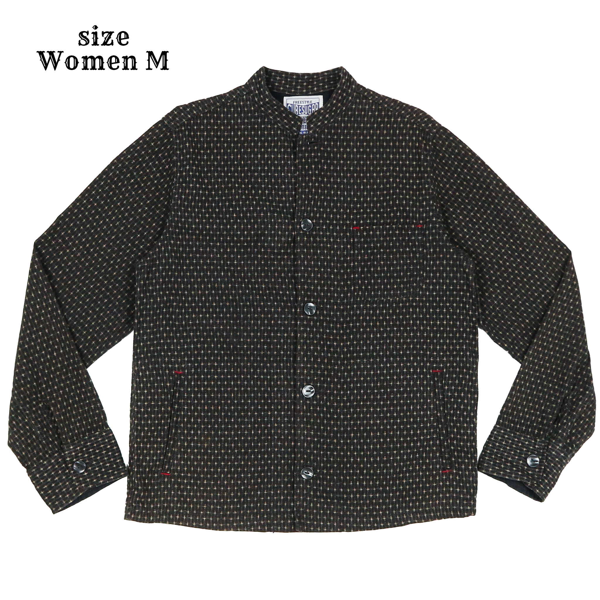 Cube Sugar Stand Collar Jacket Women Size M