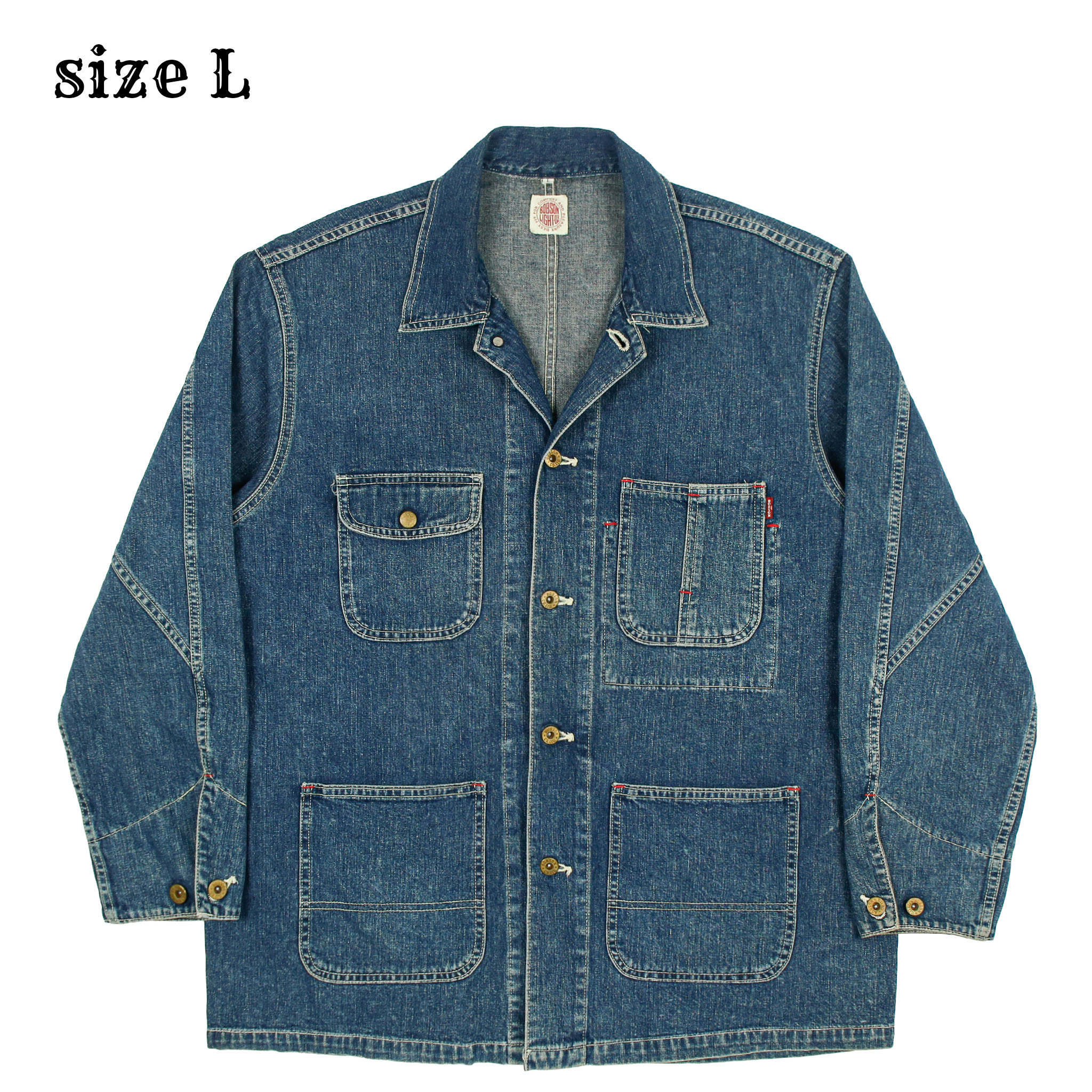 90s Bobson Made in Japan Chore Denim Jacket Size L
