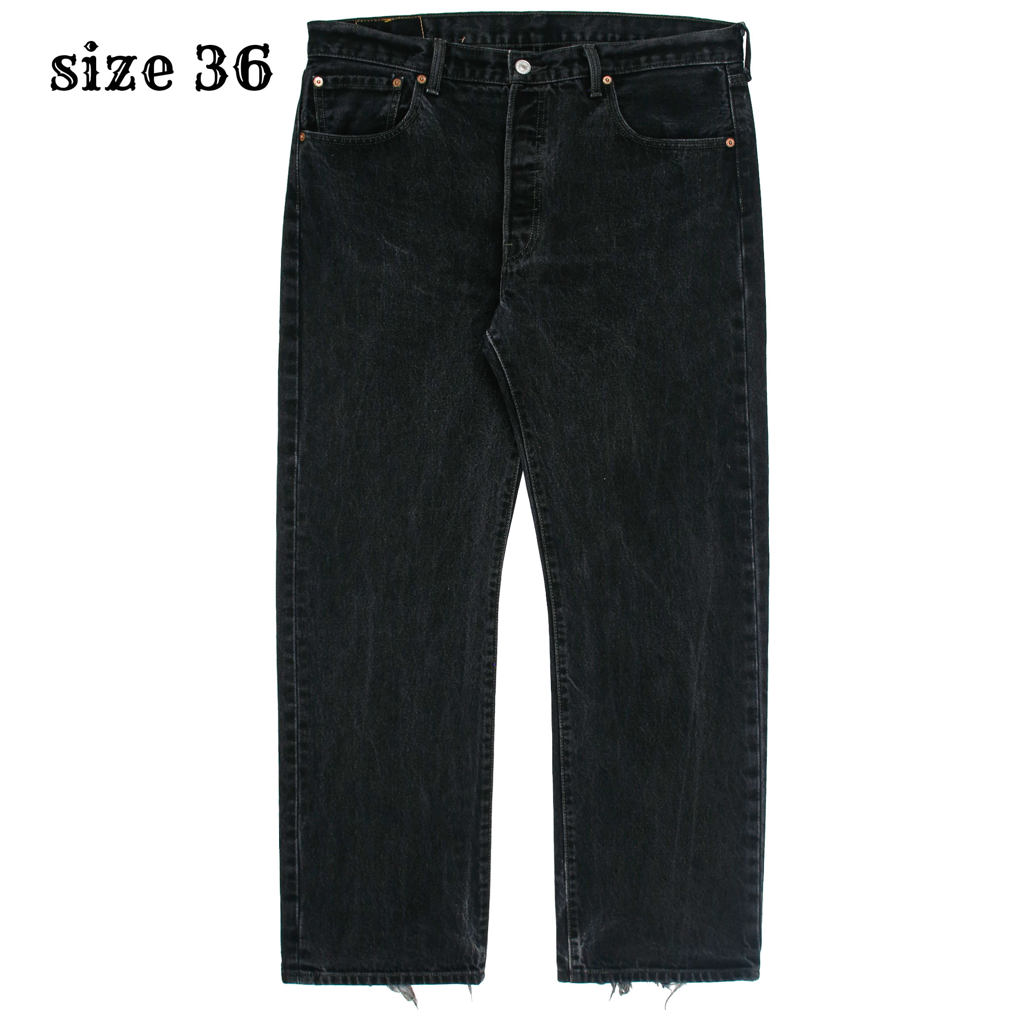2010s Levi's 501 Black Denim Jeans Size 36
