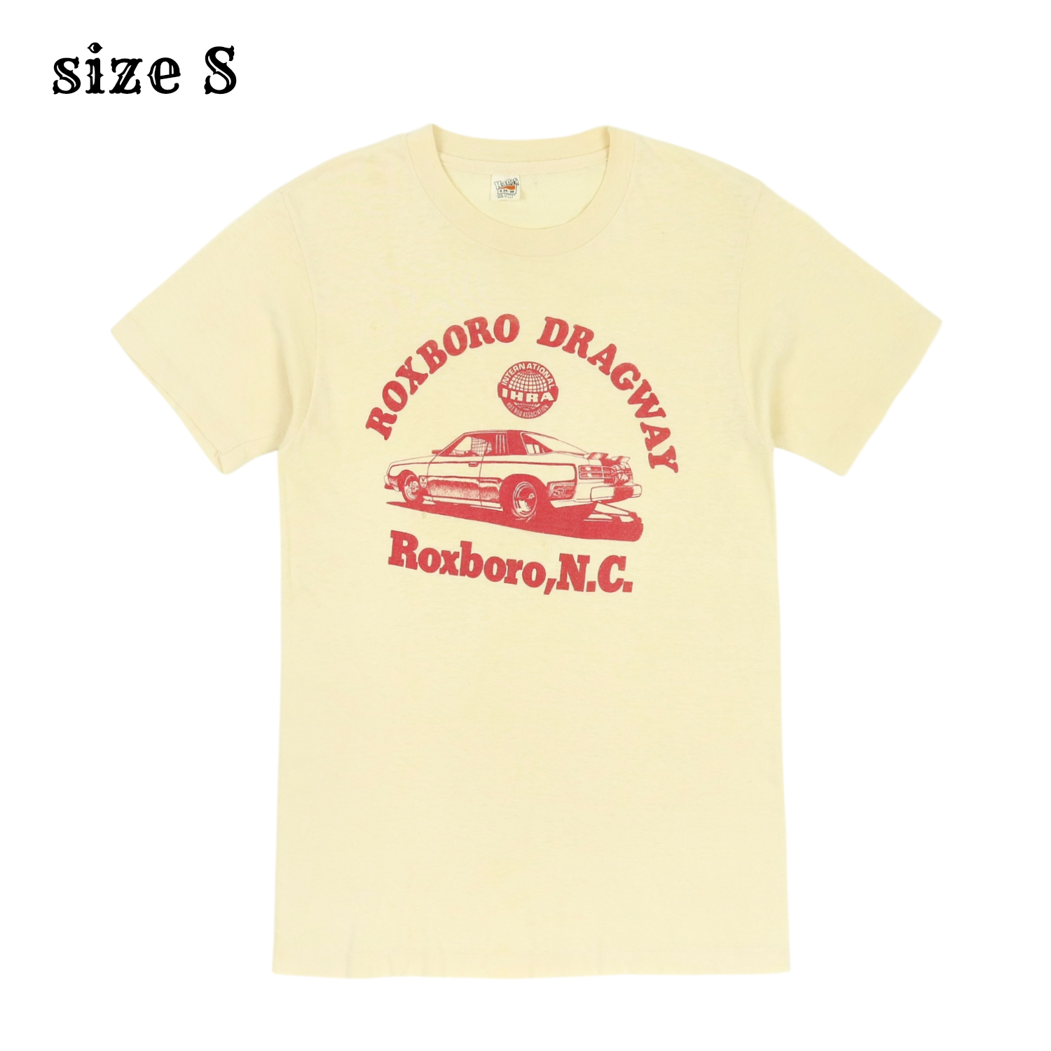 Vintage 80s Hanes Dragway Tee Shirt Size S