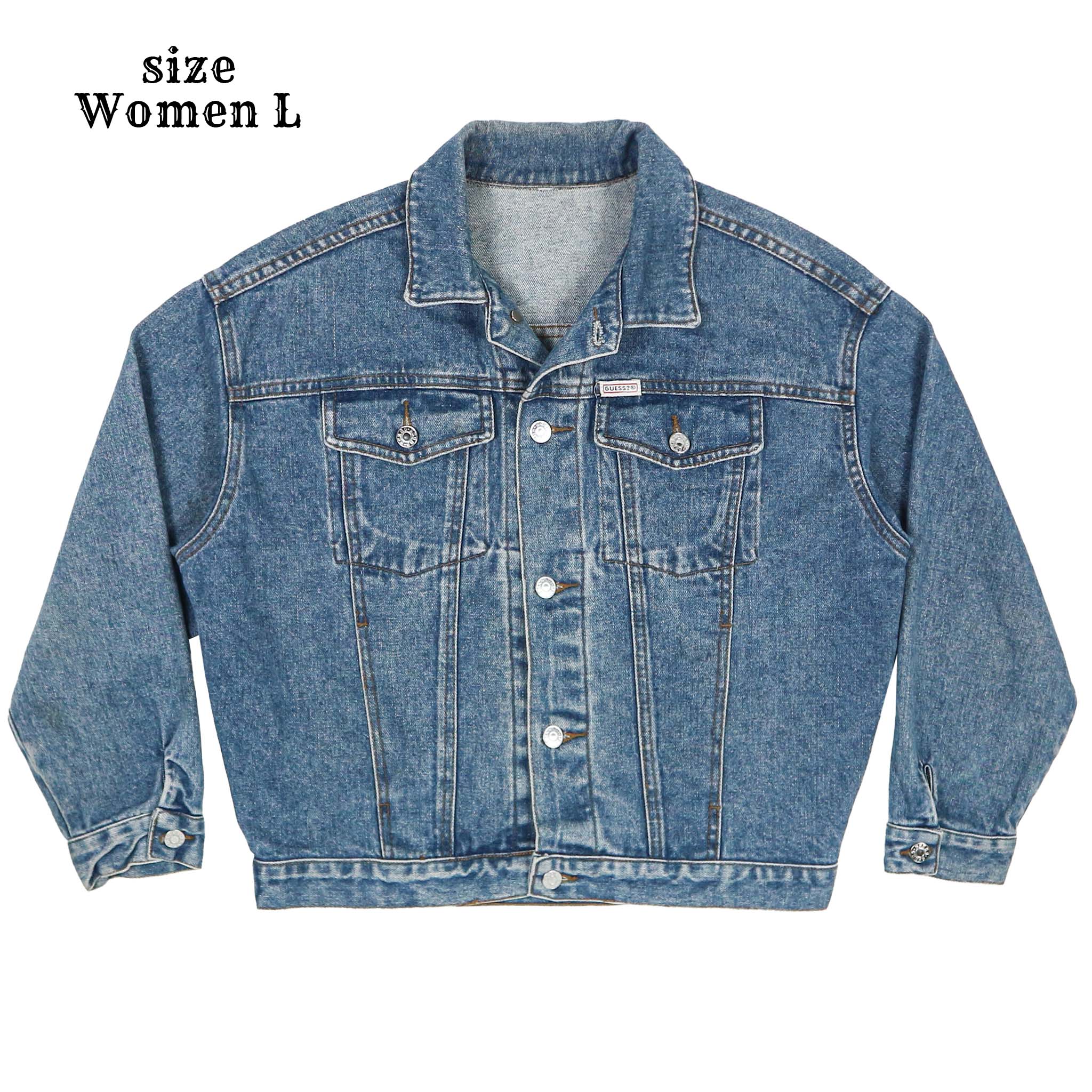 90s Guess Brand Denim Jacket Women Size L