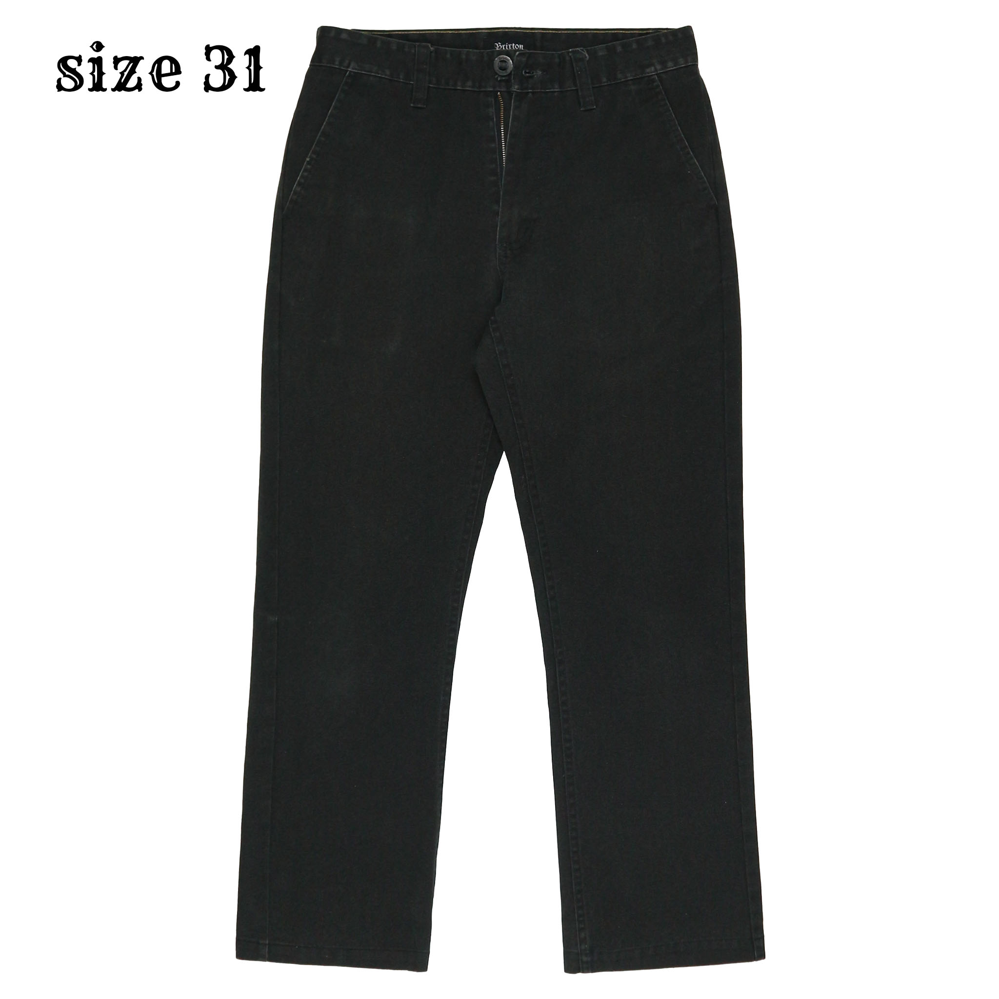 Brixton Relaxed Fit Black Pants Size 31