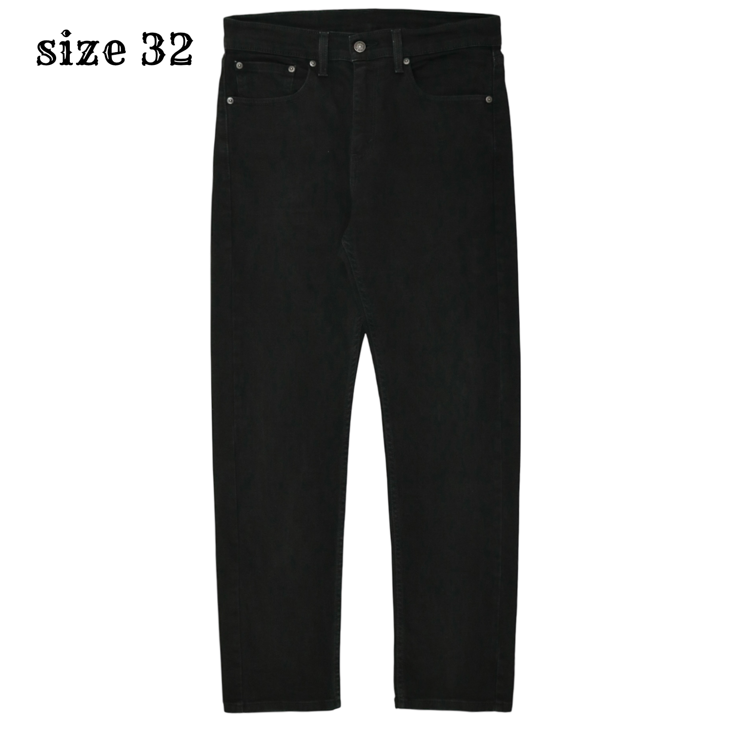 Levi's 505 Black Stretch Denim Jeans Size 32