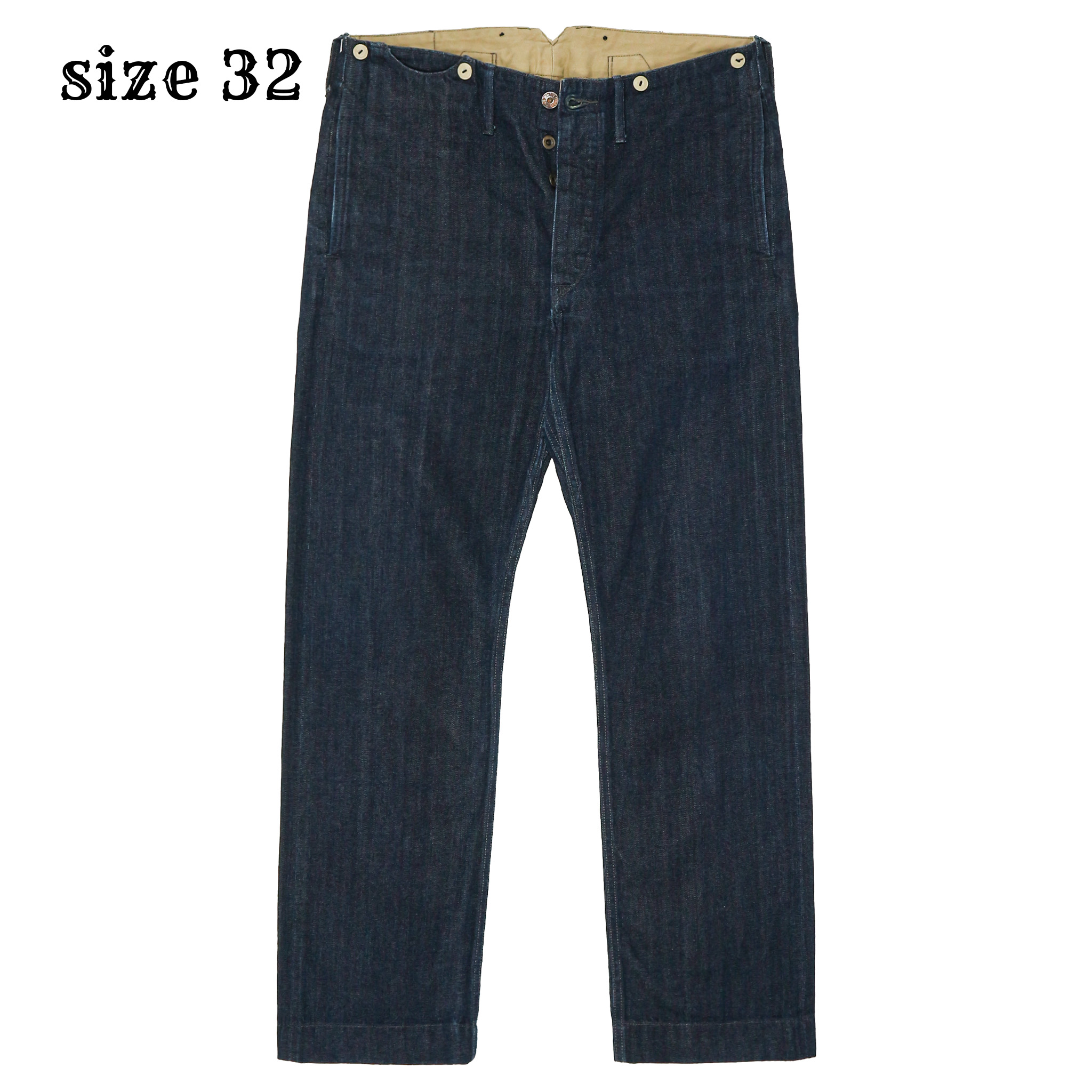 Double RL RRL Buckle Back Selvedge Denim Pants Size 32