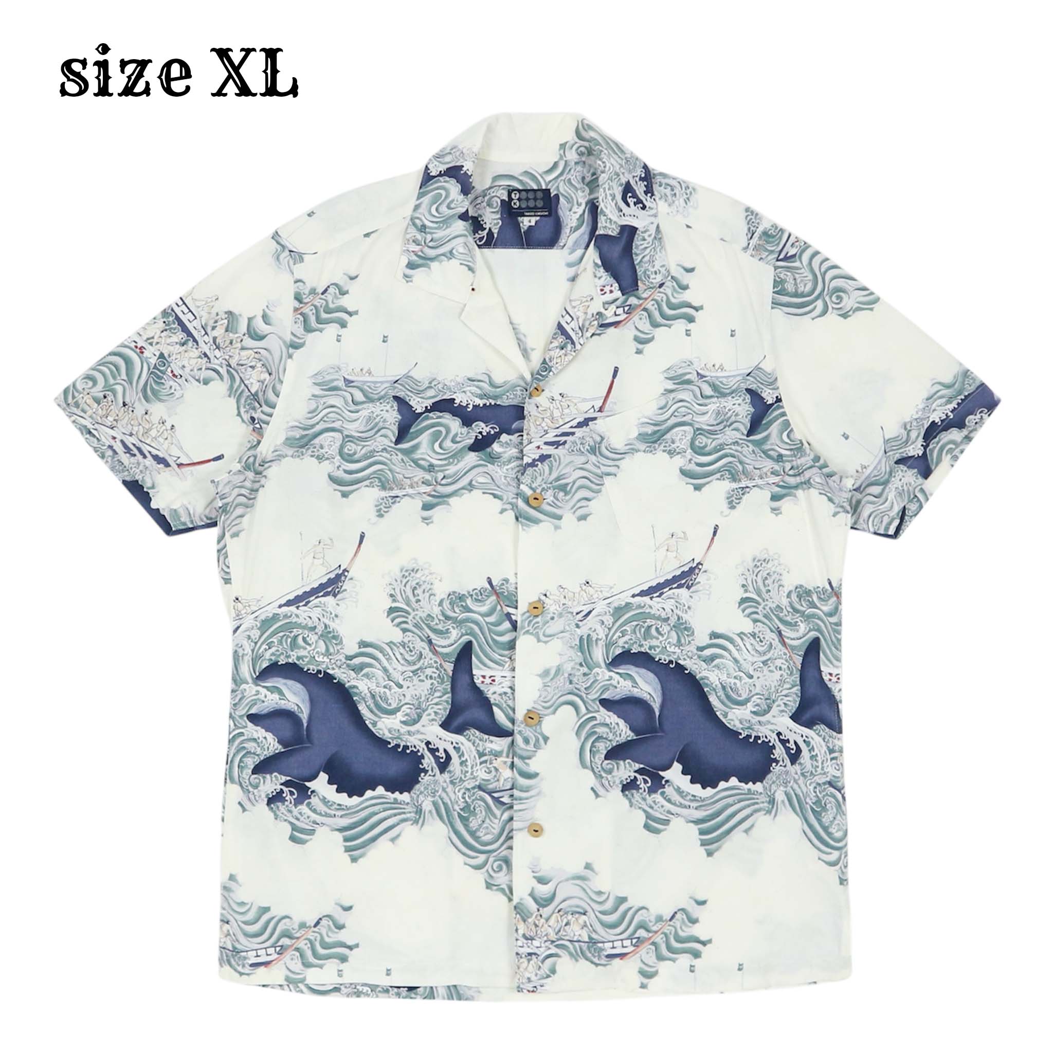 Takeo Kikuchi Hawaiian Shirt Size XL