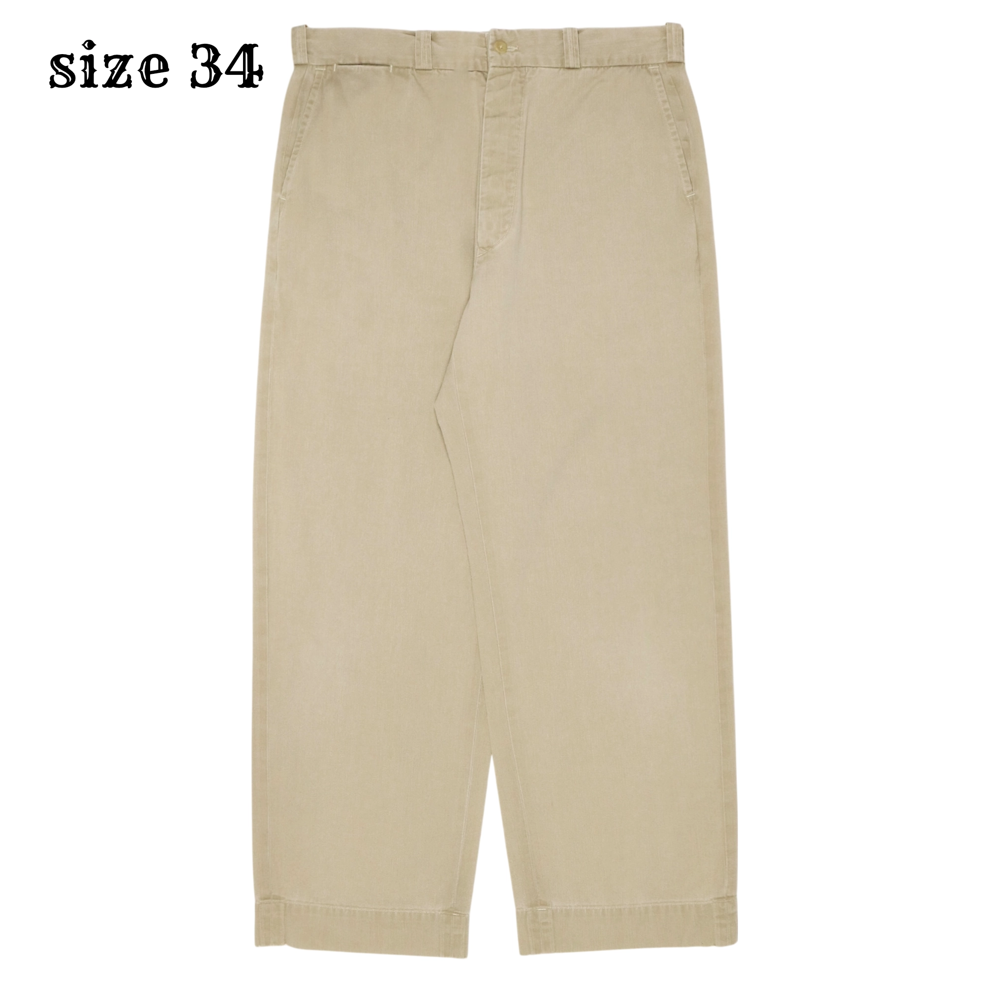 45R 45rpm Japan Khaki Pants Wide Leg Size 34