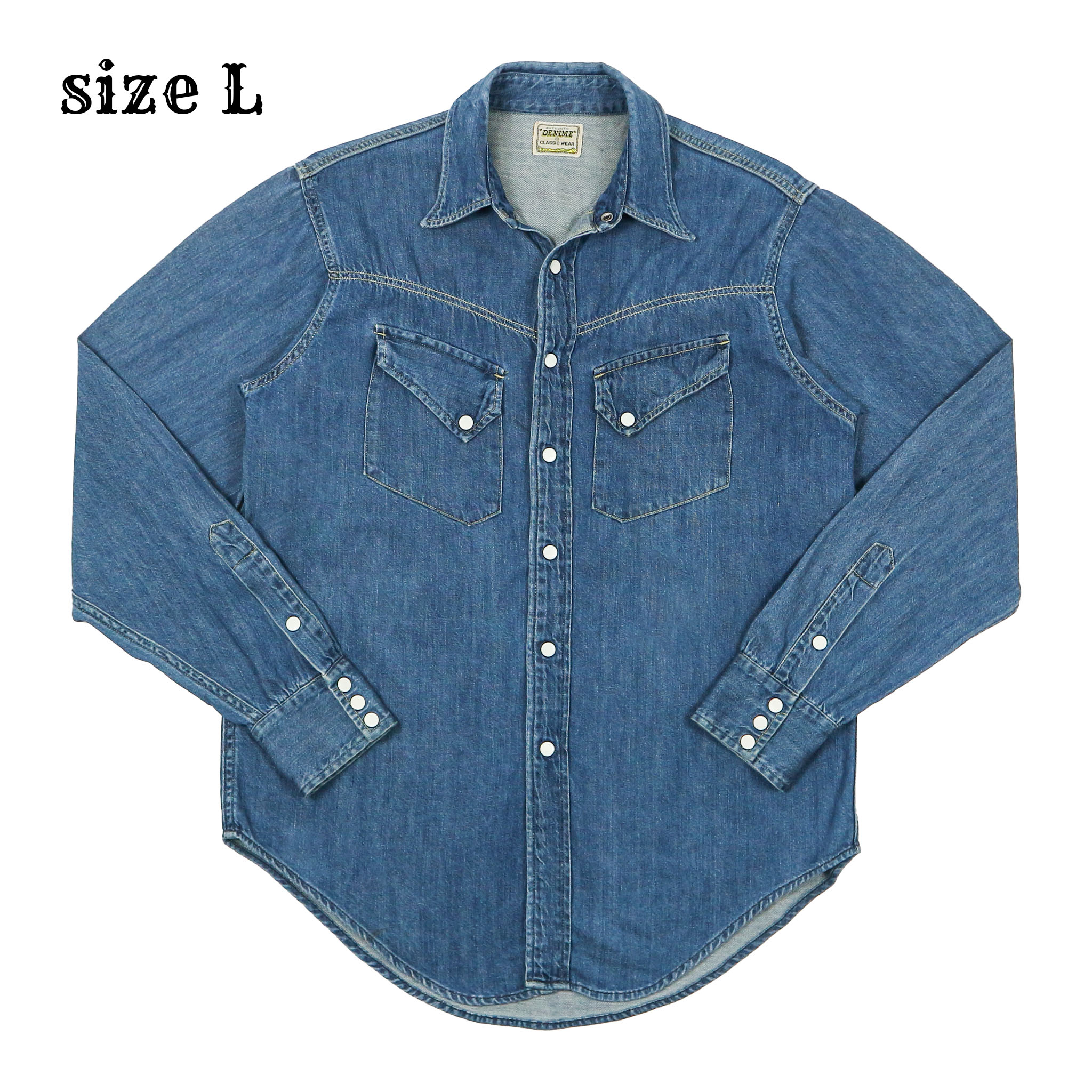 Denime Japan Denim Western Shirt Size L