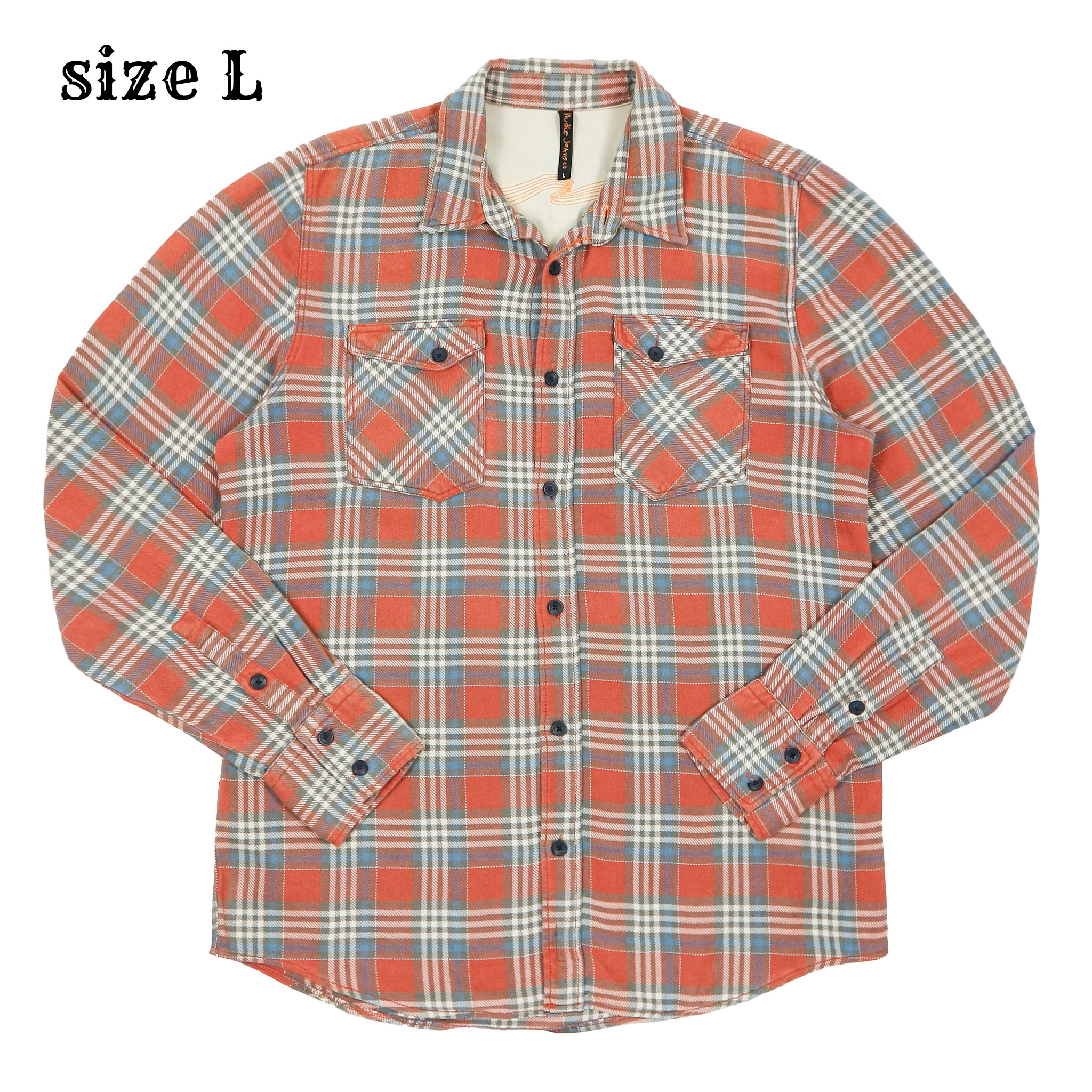 Nudie Jeans Classic Flannel Shirt Size L