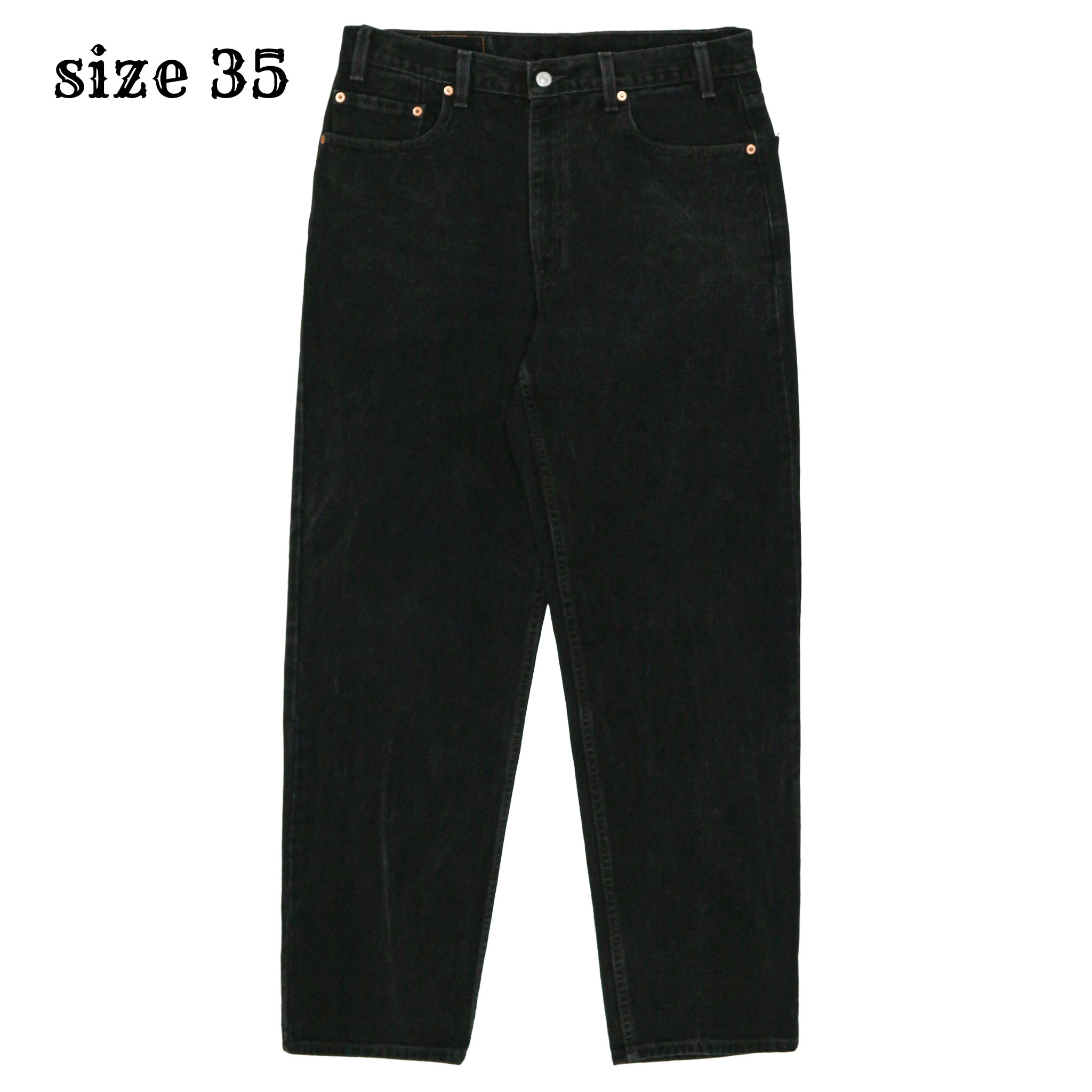 2000s Levi's 550 Black Denim Jeans Size 35