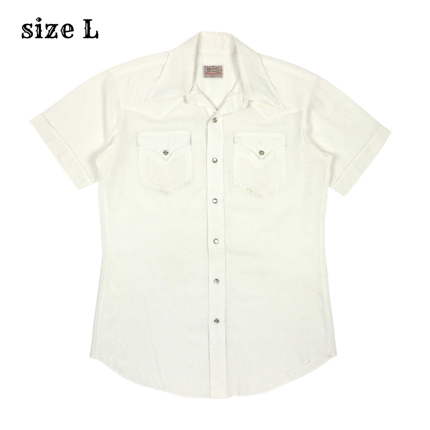 Vintage H Bar C USA S/S Western Shirt Size L